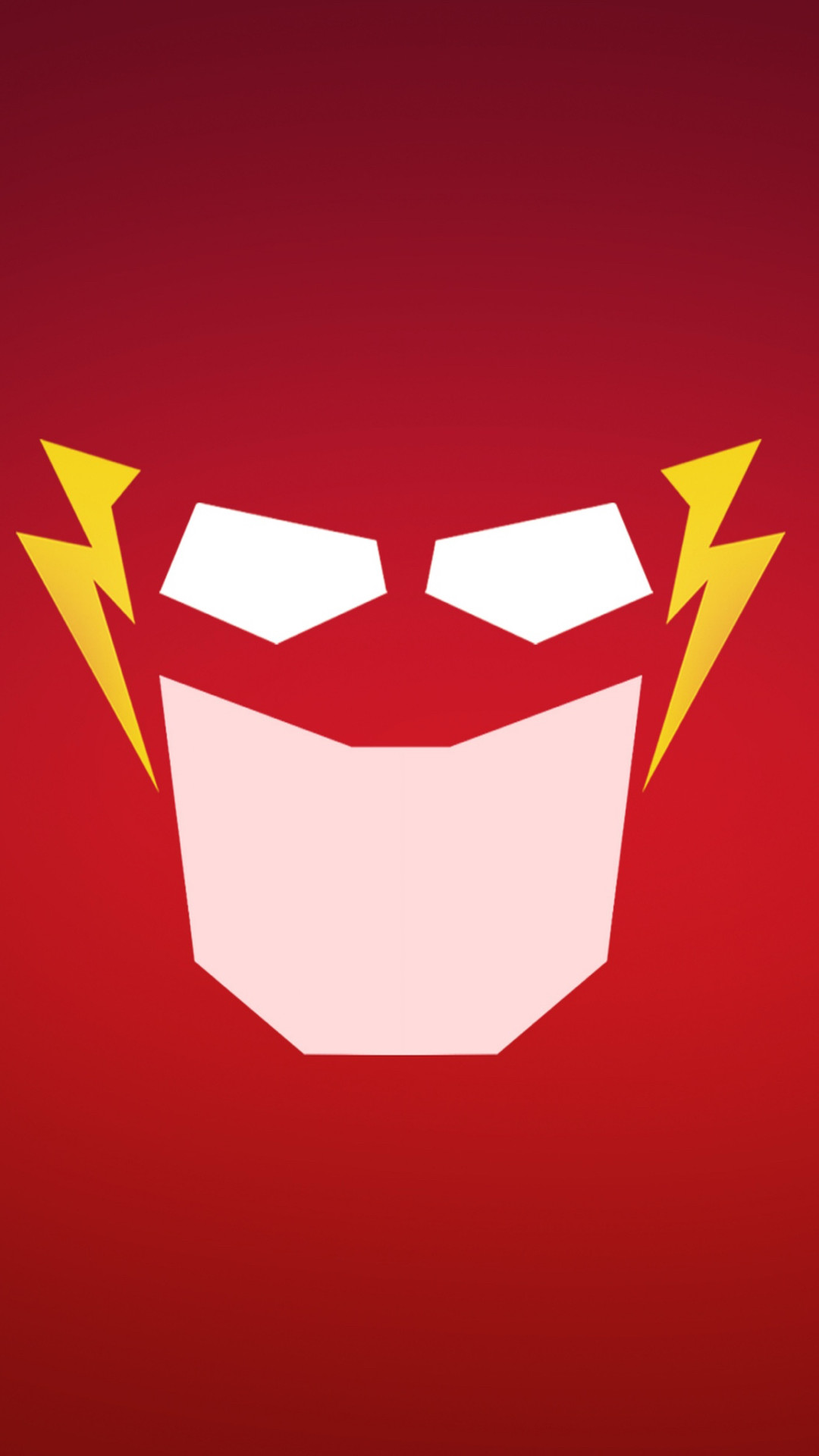 Flash, Maschera, Minimalismo, Rosso, 1080x1920, schermata di blocco iPhone