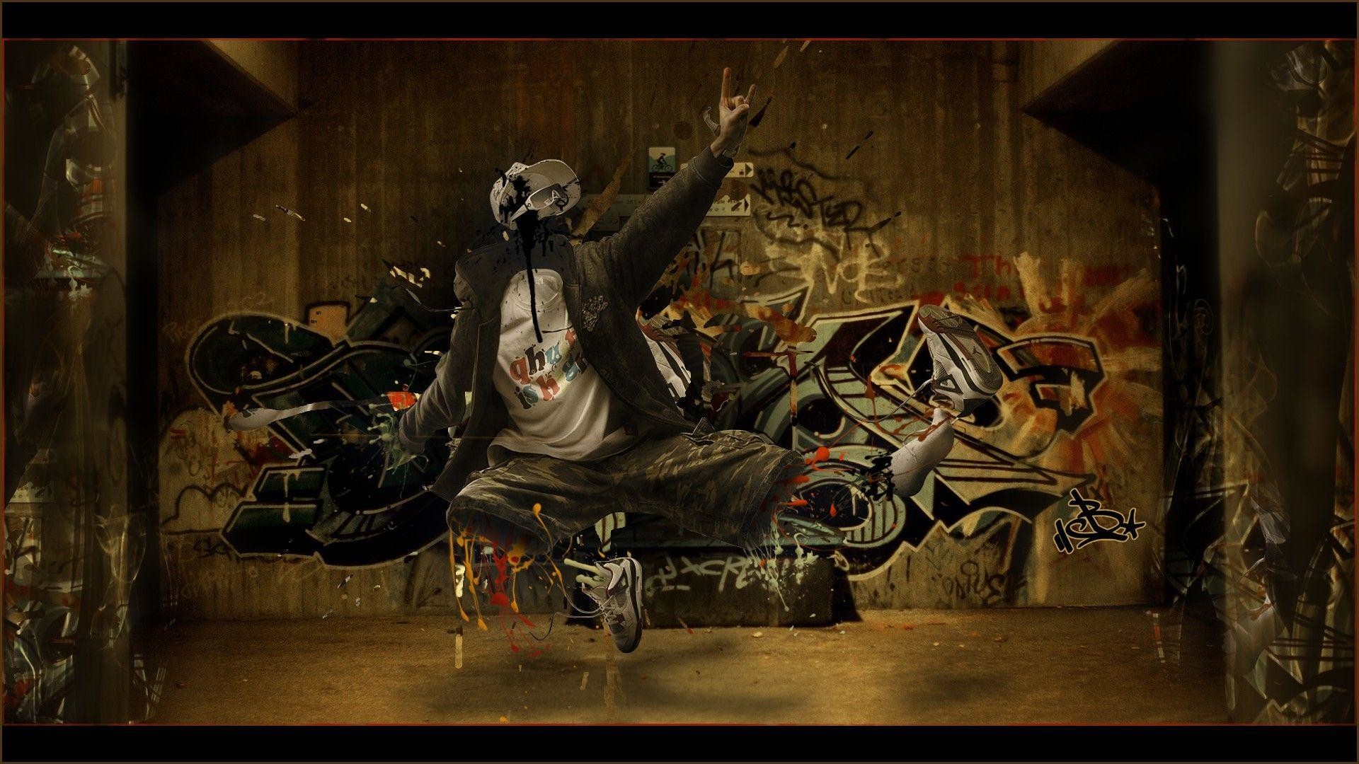 Graffiti, Rapper, Street art, Hip hop, Full HD 1080p, sfondo desktop