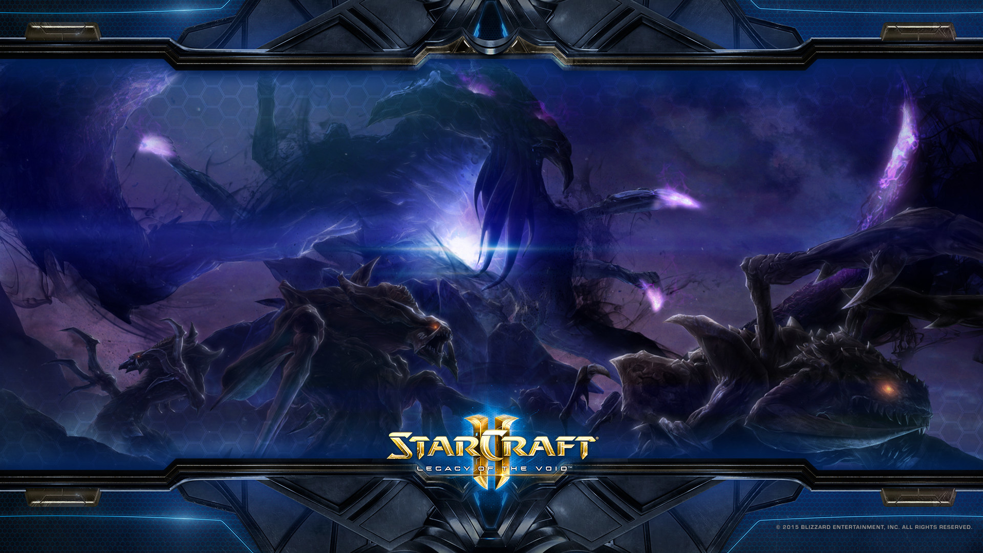StarCraft II: Legacy of the Void, Zerg, Logo, Viola, Full HD 1080p, sfondo desktop