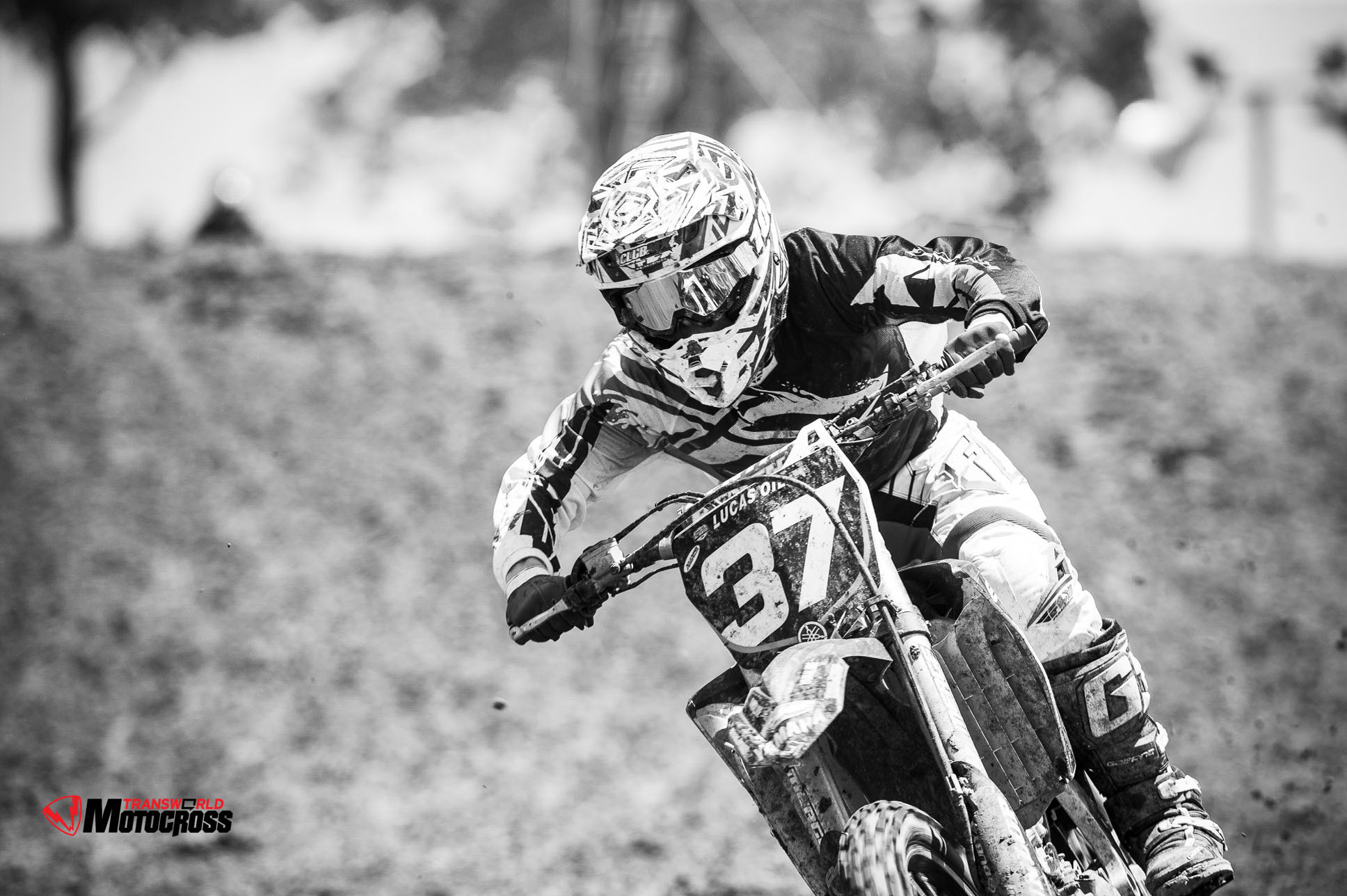 Motocross, Numero 37, Bianco e nero, Full HD, sfondo per PC e portatile