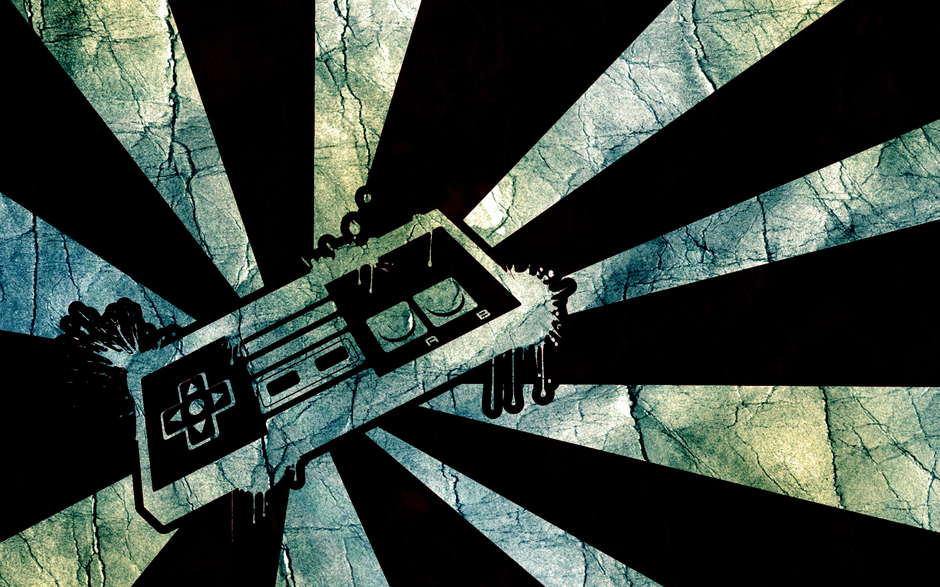 Controller NES, Raggi, Grunge, 1920x1200, sfondo MacBook Pro