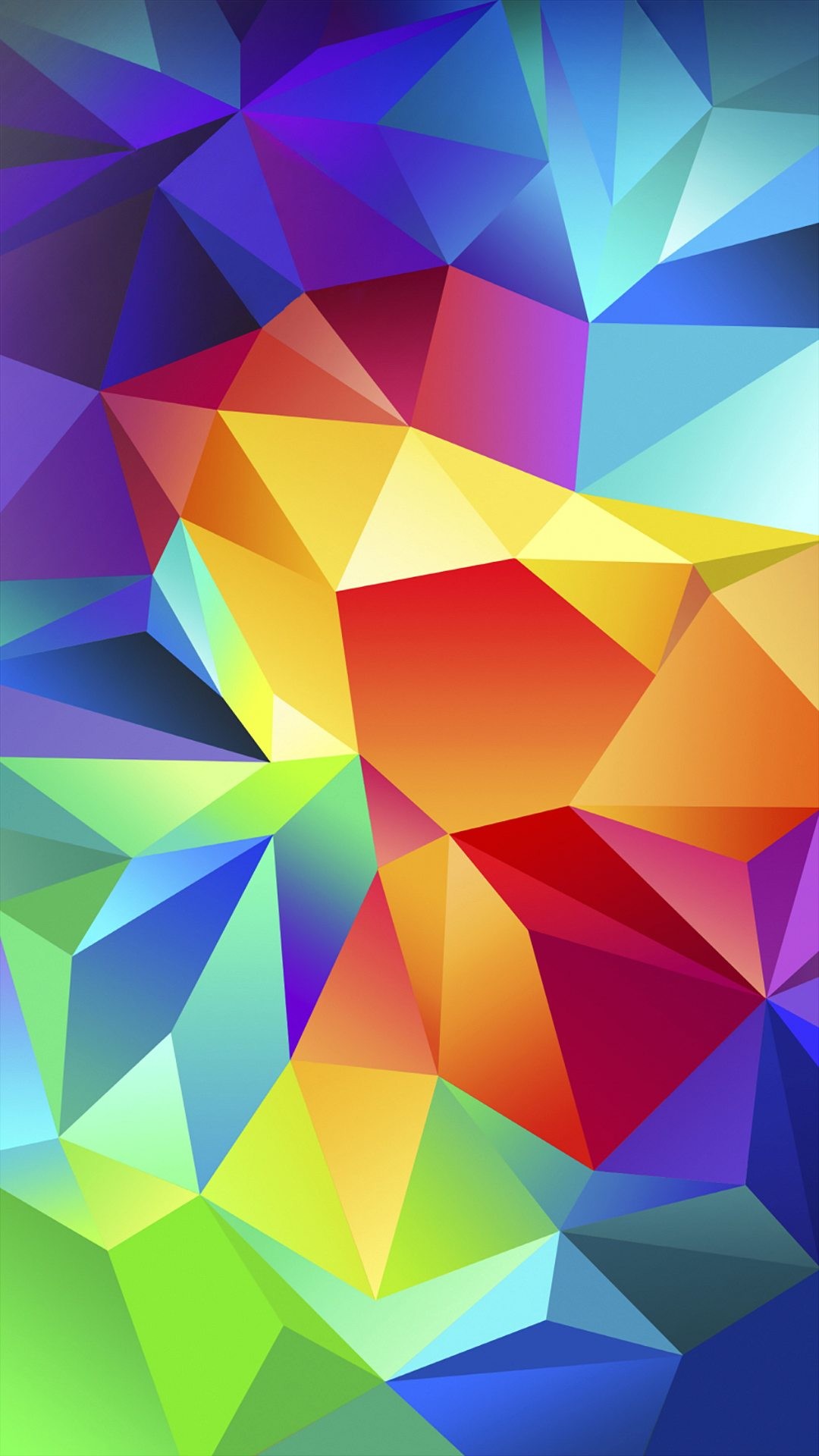Poligoni, Low poly, Colori vivaci, Full HD, wallpaper per smartphone