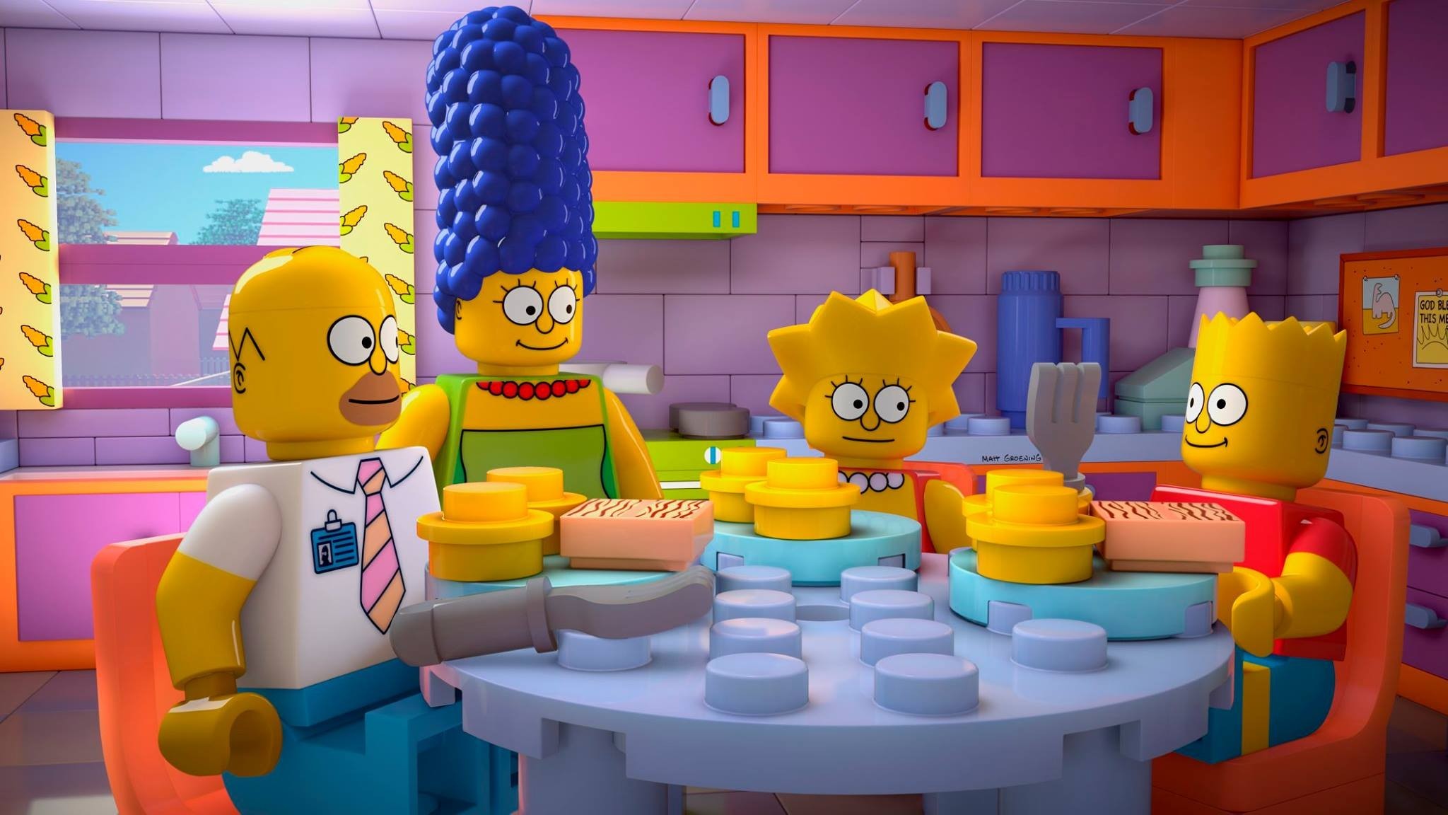I Simpson, LEGO, Brick Like Me, Famiglia Simpson, 16:9 Full HD, sfondo widescreen