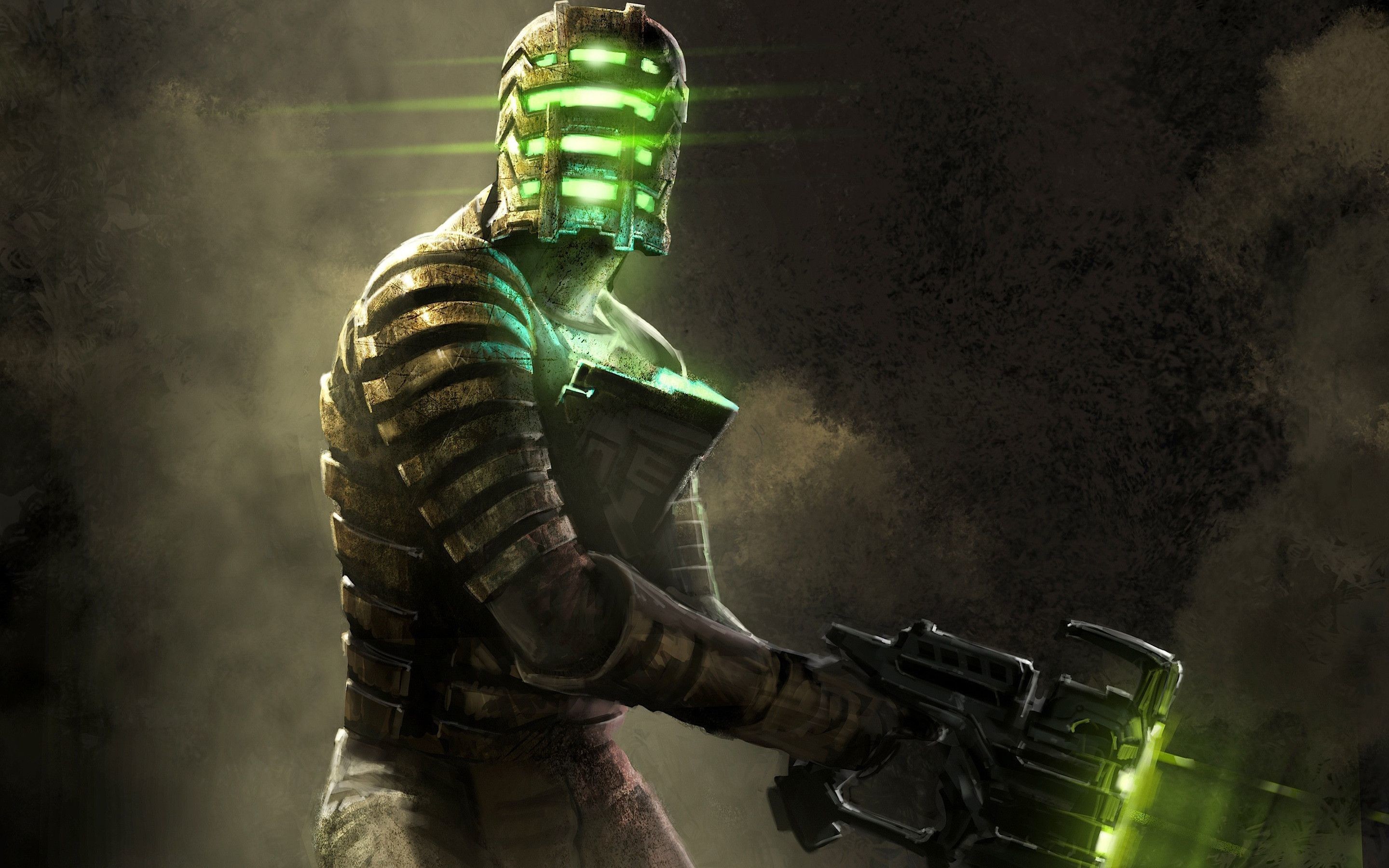 Isaac Clarke, Dead Space, Tuta RIG, Luce verde, Plasma cutter, 2K, wallpaper per PC