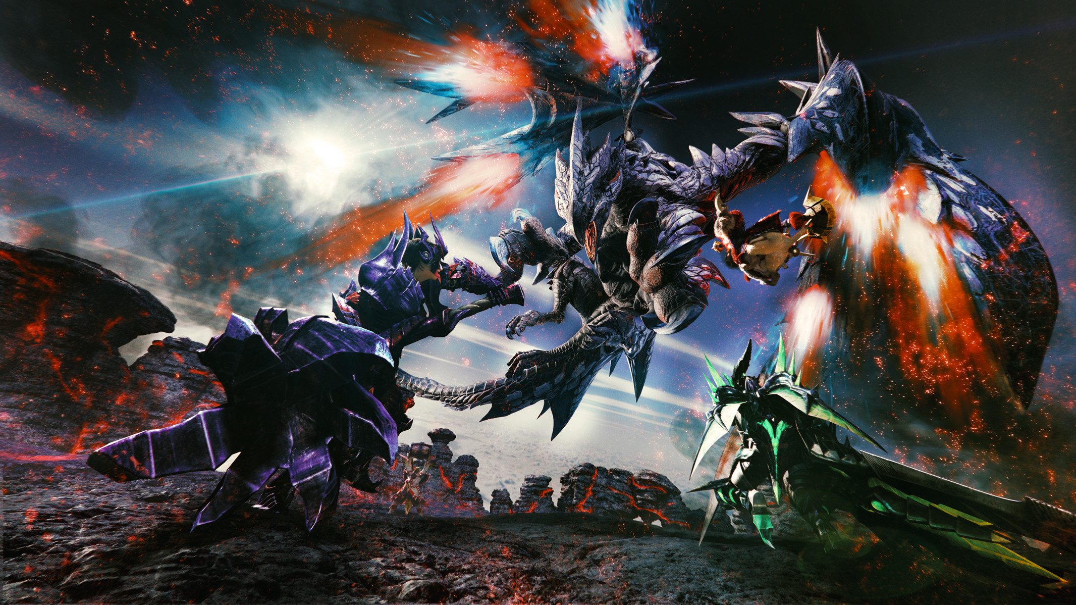 Monster Hunter Generations, Glavenus, Astalos, Cacciatori, Full HD, sfondo per PC e portatile
