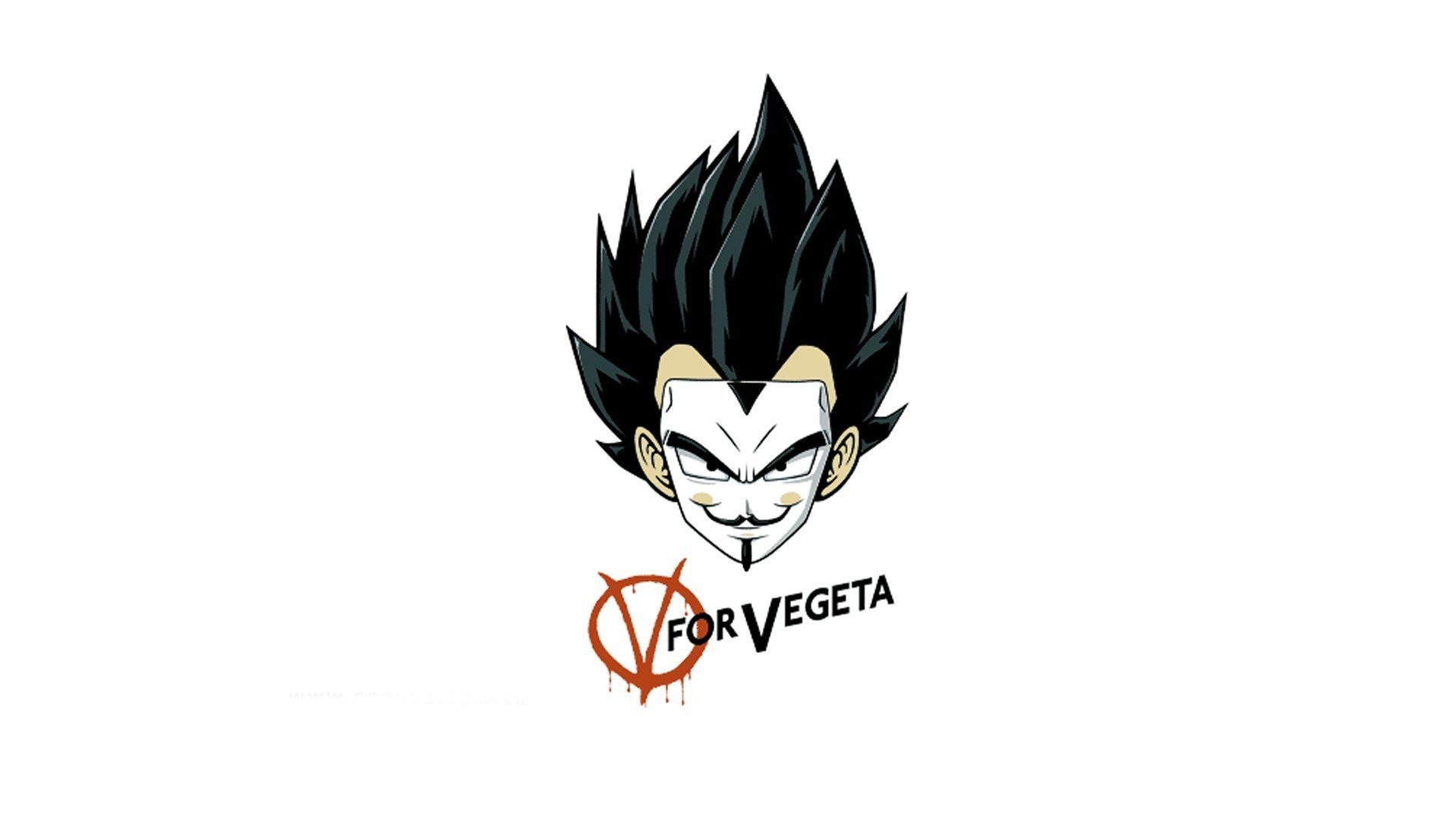 Vegeta, Dragon Ball, Maschera di Guy Fawkes, Parodia, V for Vegeta, sfondo Full HD per computer