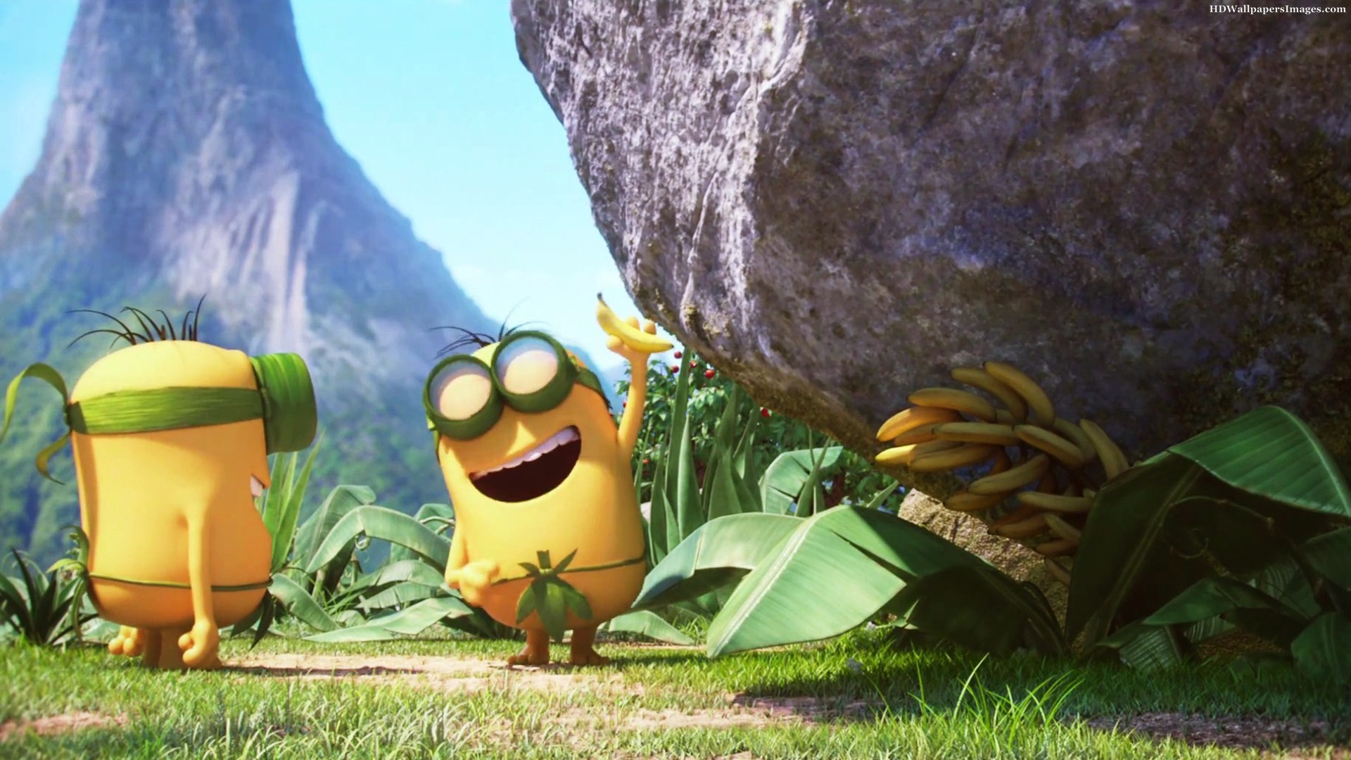 Minion, Cattivissimo me 2, Banane, Giungla, Full HD 1080p, sfondo desktop