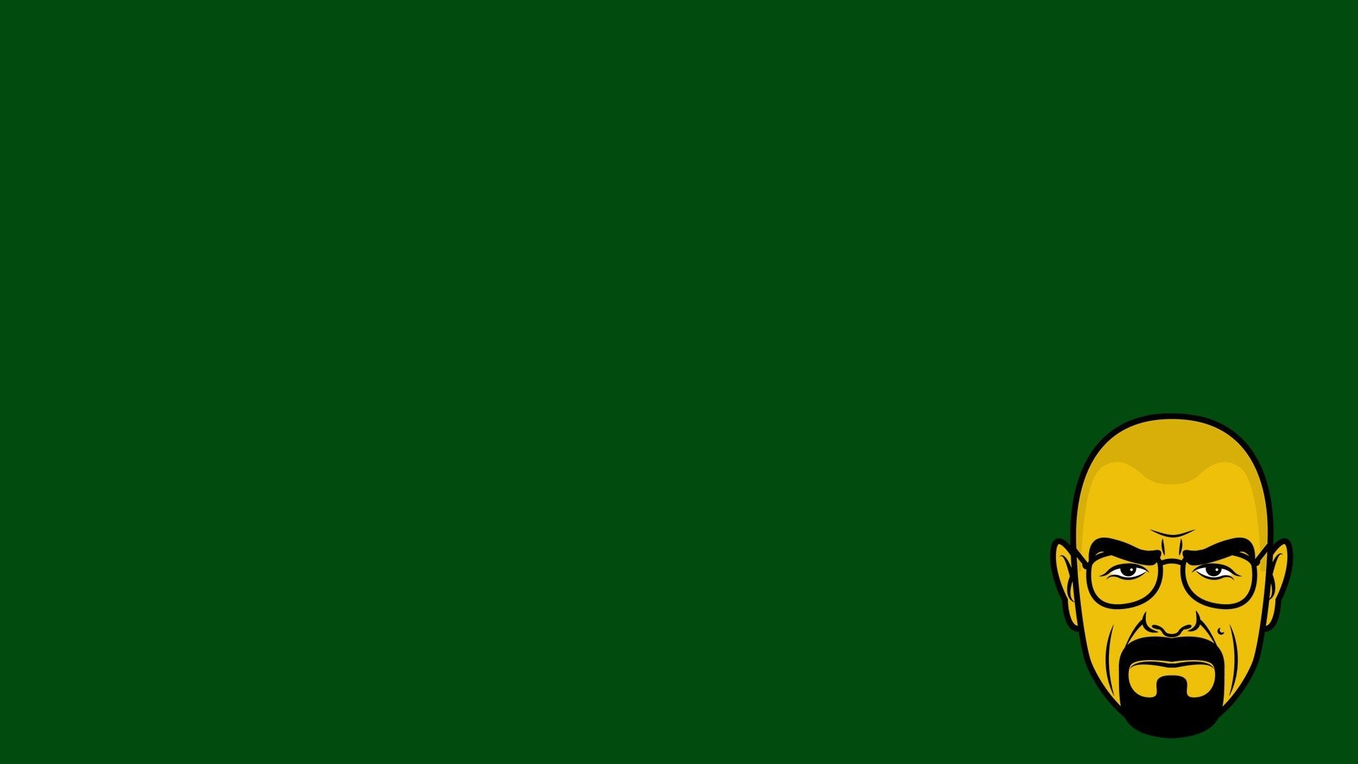 Heisenberg, Walter White, Breaking Bad, Minimalista, Sfondo verde, wallpaper per portatile