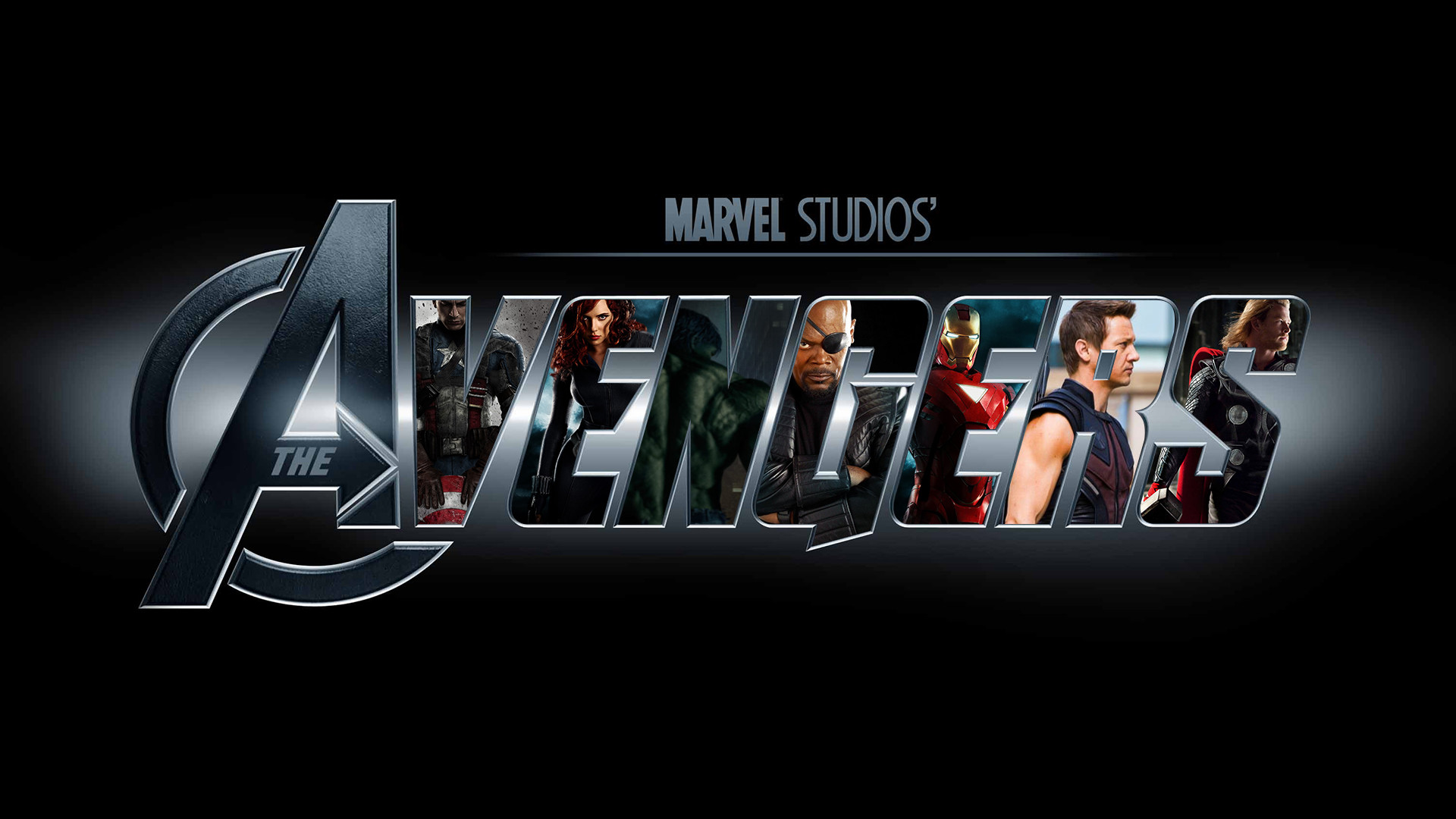 Logo Avengers, Marvel Studios, Sfondo nero, Full HD, wallpaper per PC