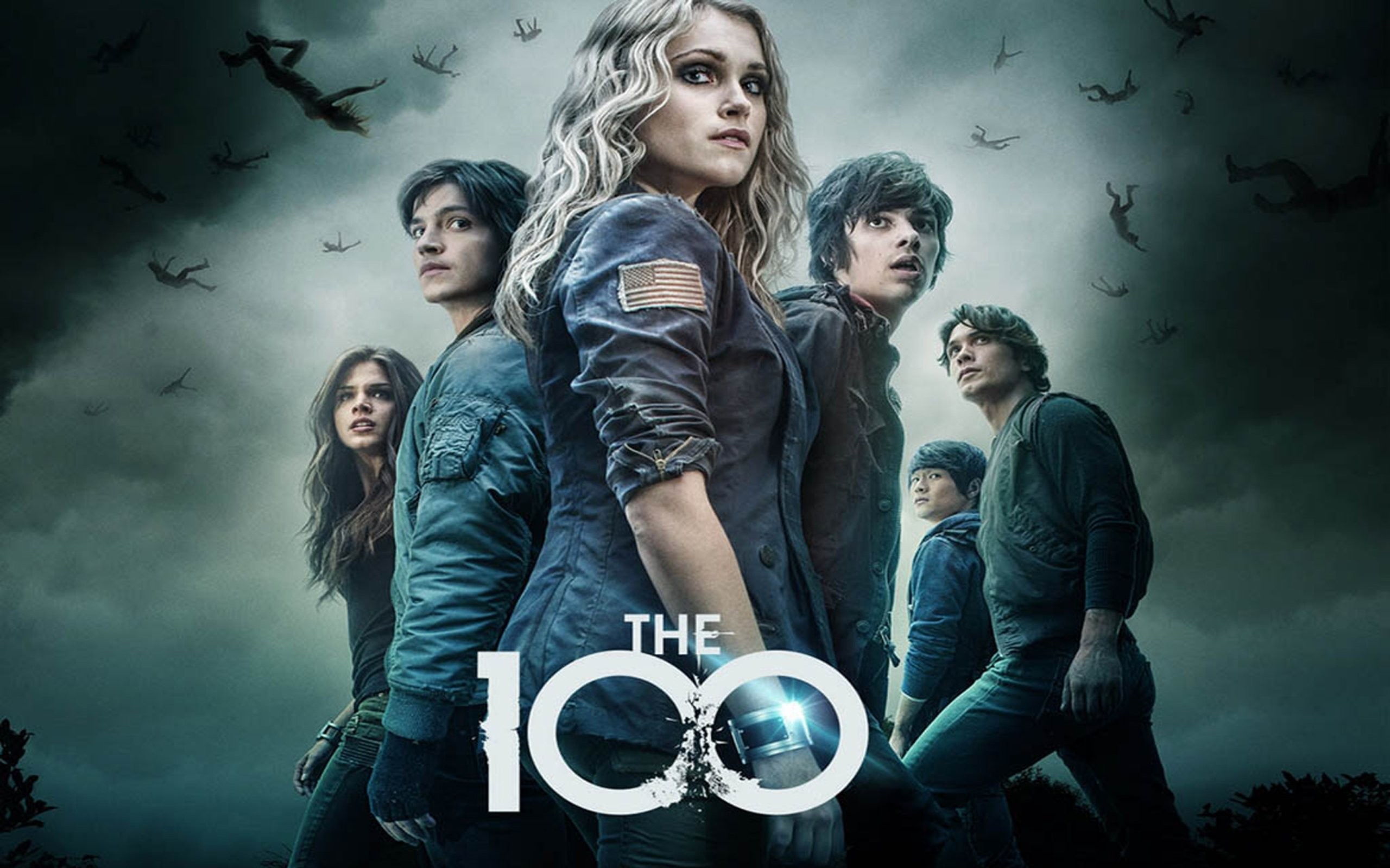 The 100, Logo, Cast, Persone che cadono, 2560x1600, sfondo MacBook Pro