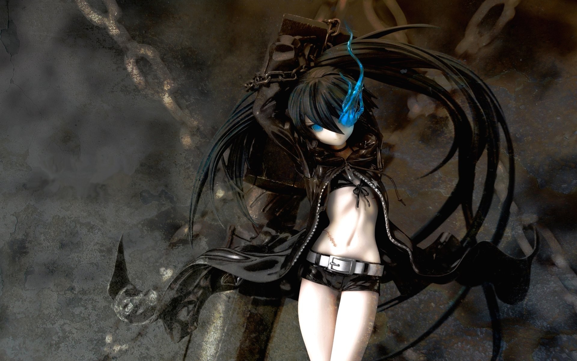 Black Rock Shooter, Figure, Anime, Catene, 1920x1200, immagine di sfondo