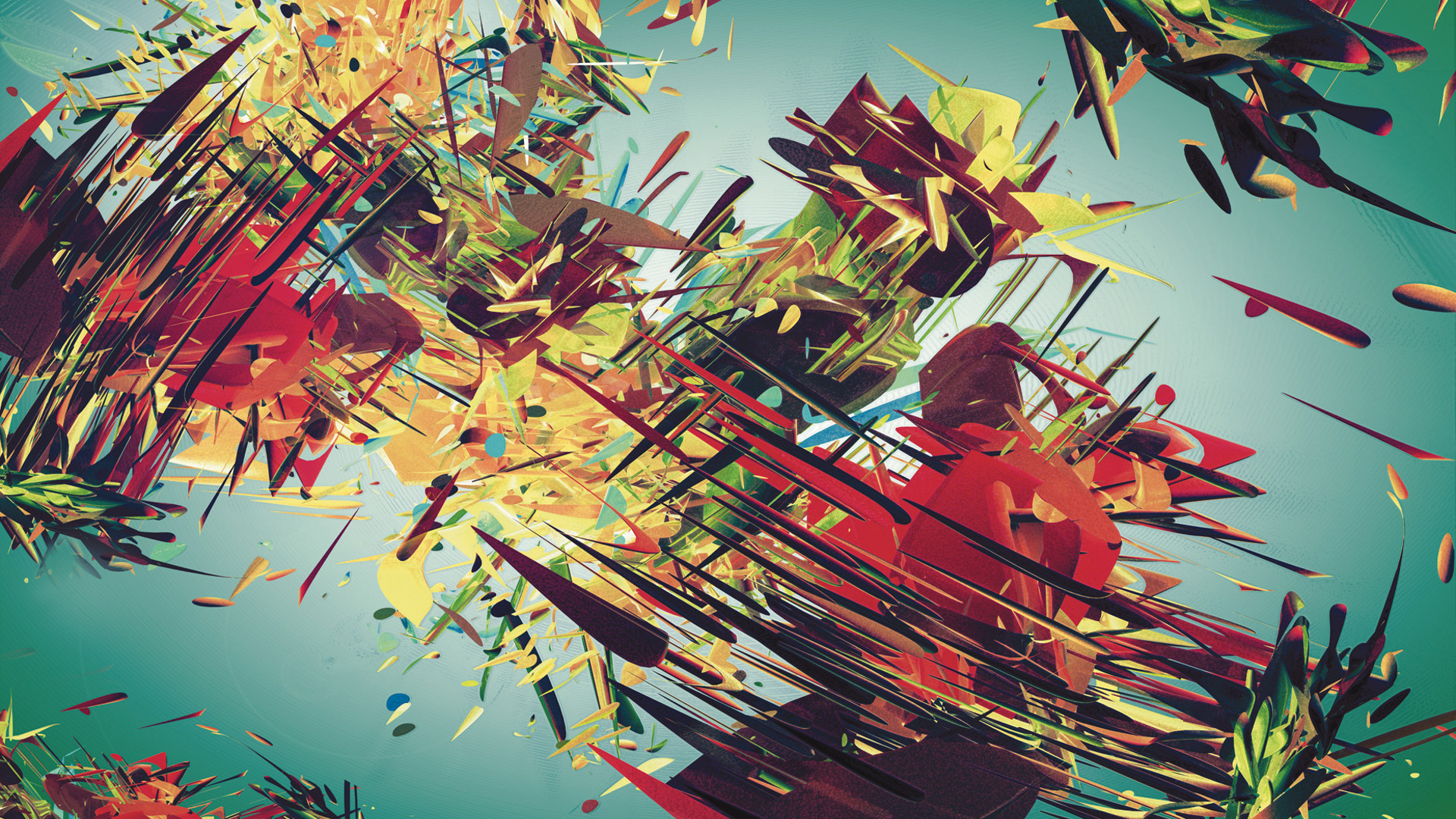 Arte astratta, Schegge, Arte digitale, sfondo Full HD per desktop