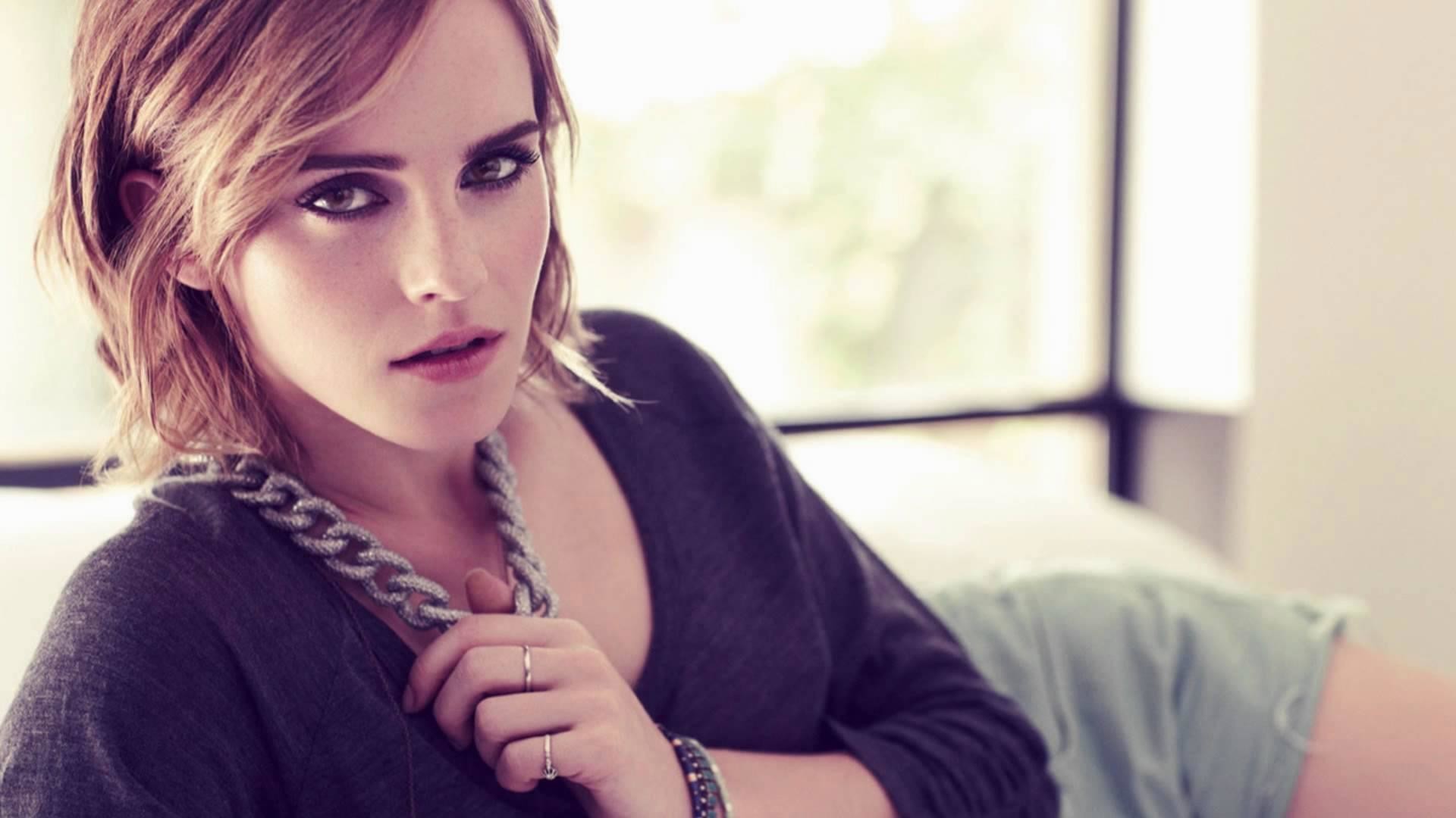 Emma Watson, Maglione viola, Luce naturale, Full HD, sfondo per PC
