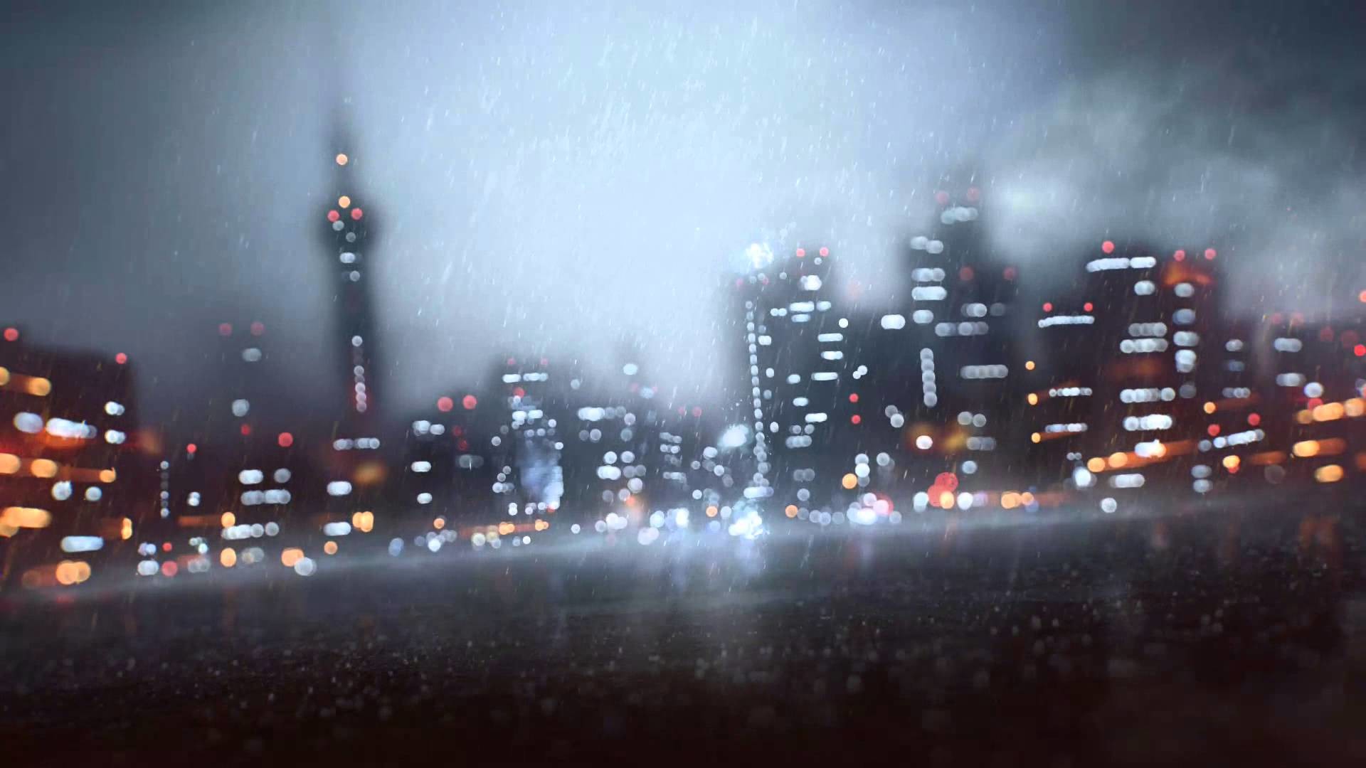 Battlefield 4, Shanghai, Skyline, Città notturna, Pioggia, 1920x1080, sfondo per PC
