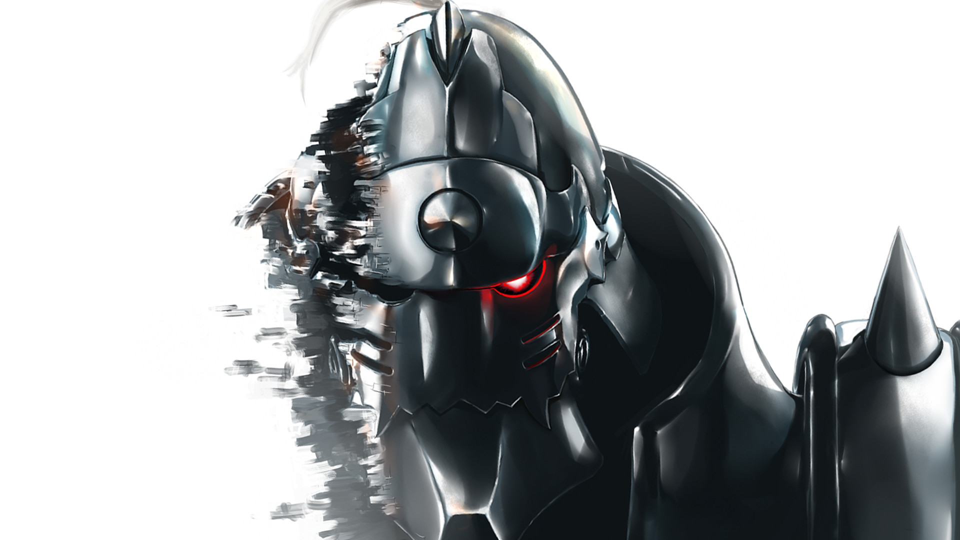 Alphonse Elric, Fullmetal Alchemist: Brotherhood, Armatura, Sfondo bianco, wallpaper Windows 11