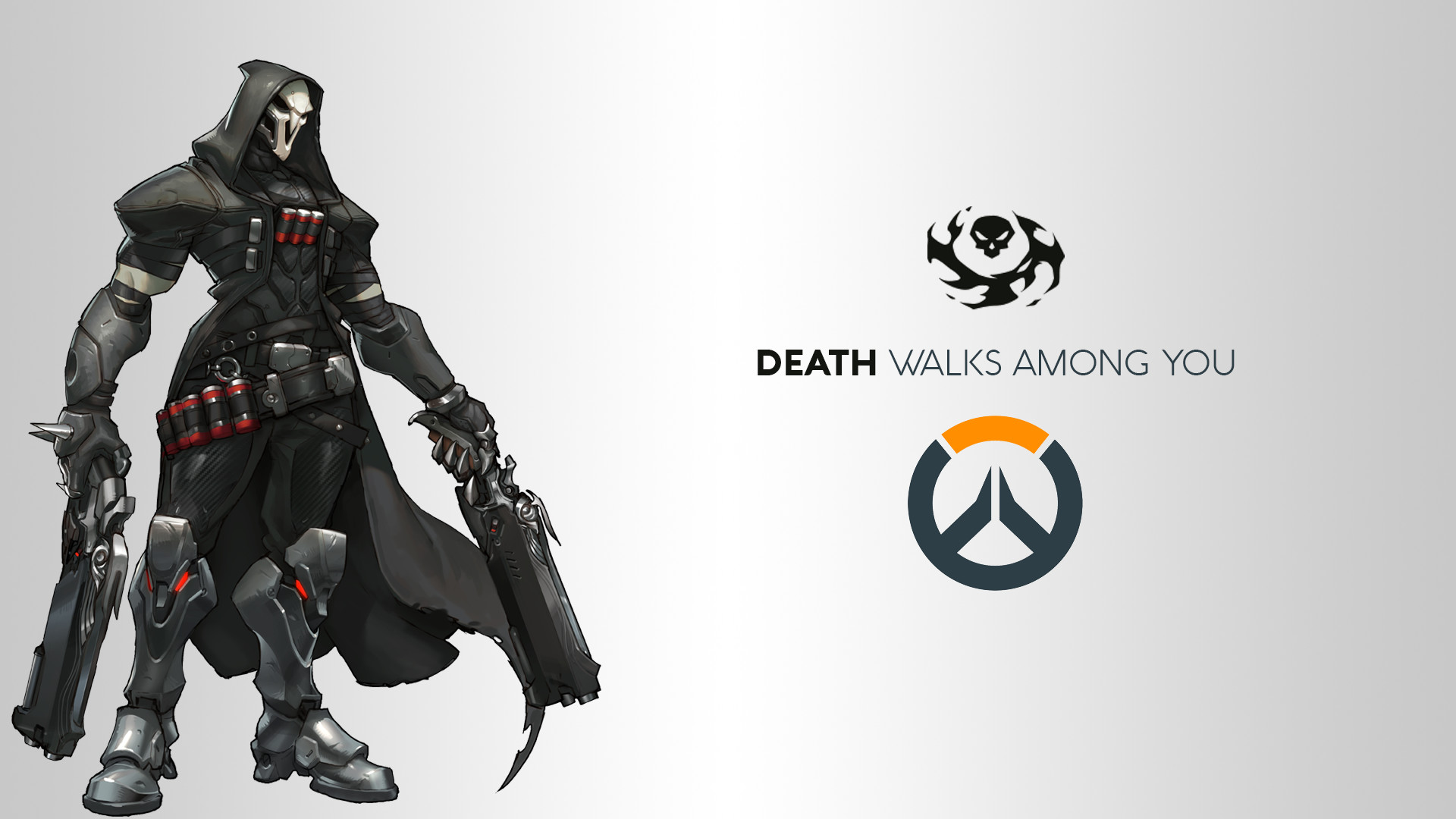 Reaper, Overwatch, Death Walks Among You, Logo Overwatch, Full HD, wallpaper per computer