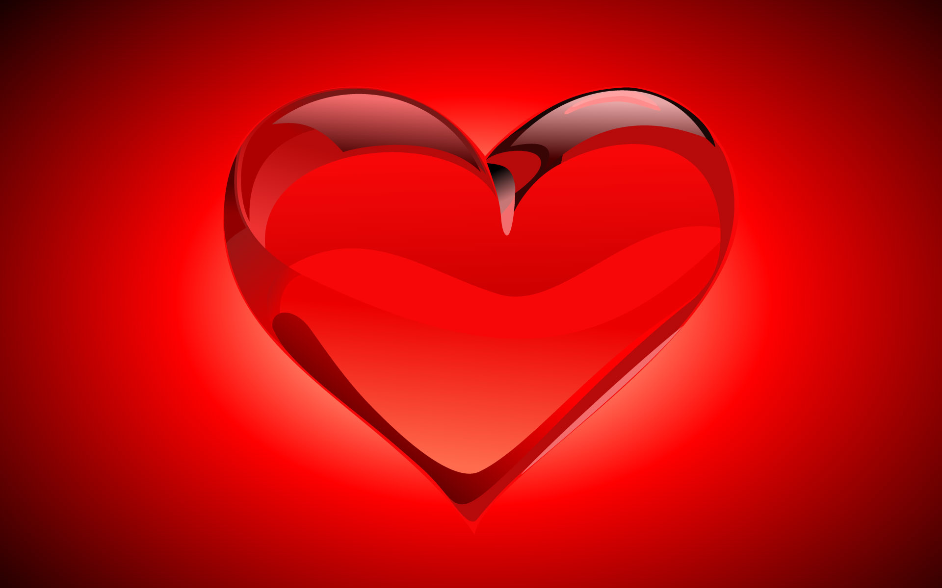 Cuore di vetro, Rosso, 3D, 1920x1200, sfondo per PC
