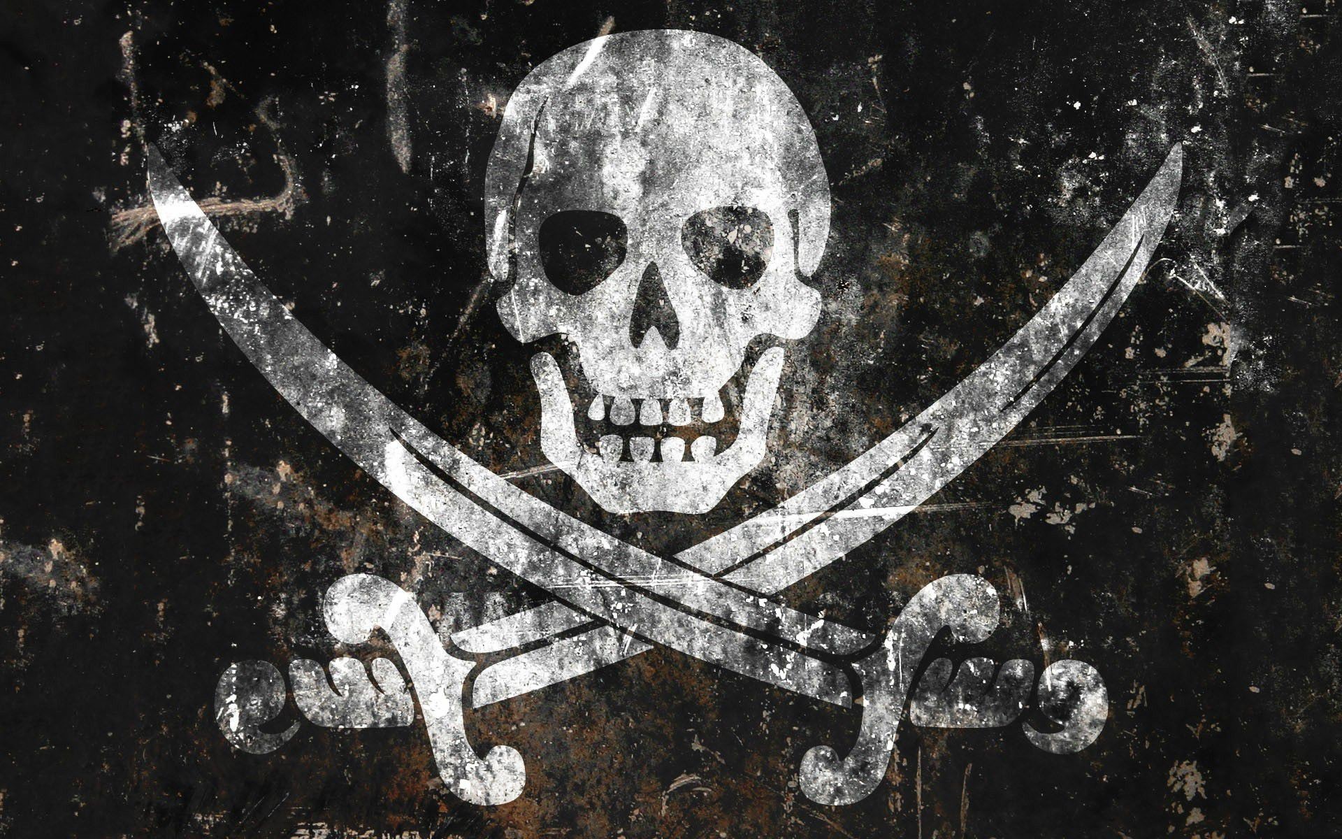 Jolly Roger, Teschio, Sciabole incrociate, Grunge, Bandiera pirata, sfondo Windows 11