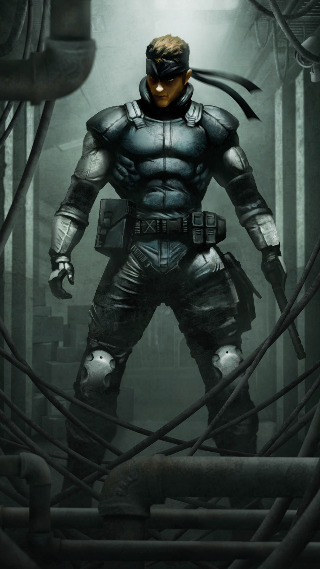 Solid Snake, Metal Gear Solid, Tuta da infiltrazione, Toni verdi, sfondo 1080x1920 per cellulare