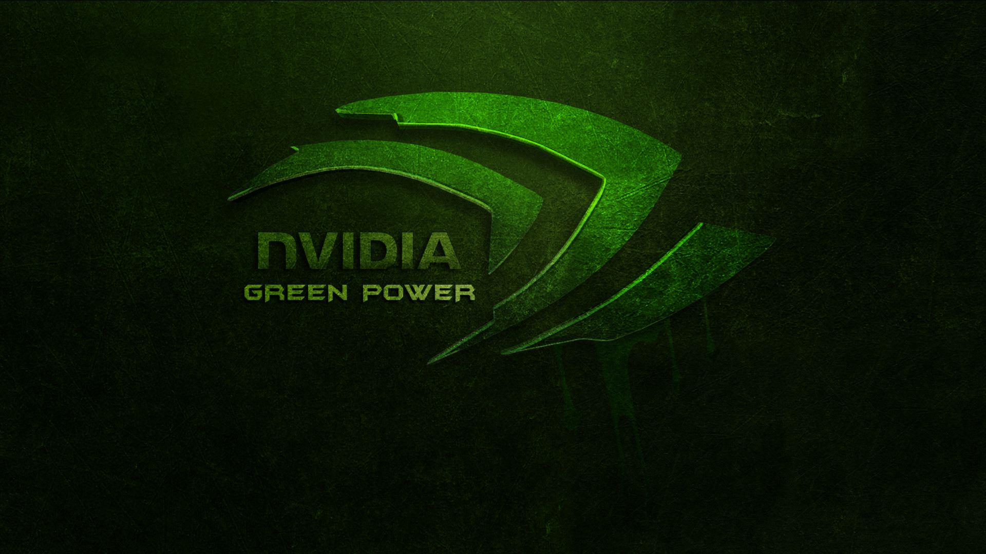 Nvidia Green Power, Logo Nvidia, Nvidia, Verde scuro, Texture, 1920x1080, immagine di sfondo