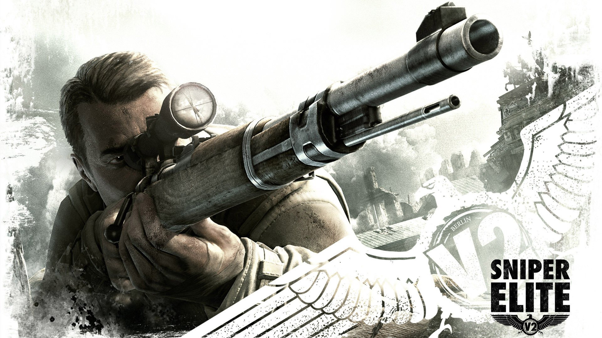 Sniper Elite V2, Karl Fairburne, Cecchino, Fucile di precisione, sfondo Full HD per computer