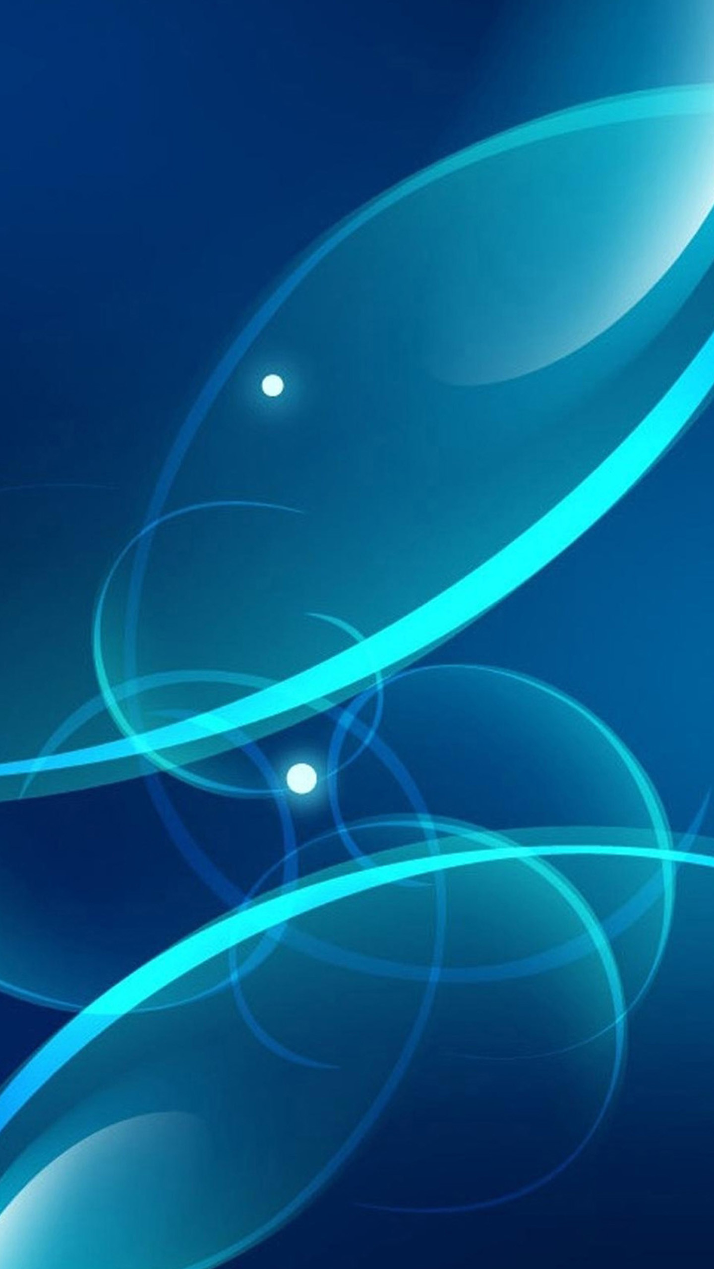 Cerchi, Blu, Linee luminose, Astratto, QHD+, sfondo Samsung Galaxy S6