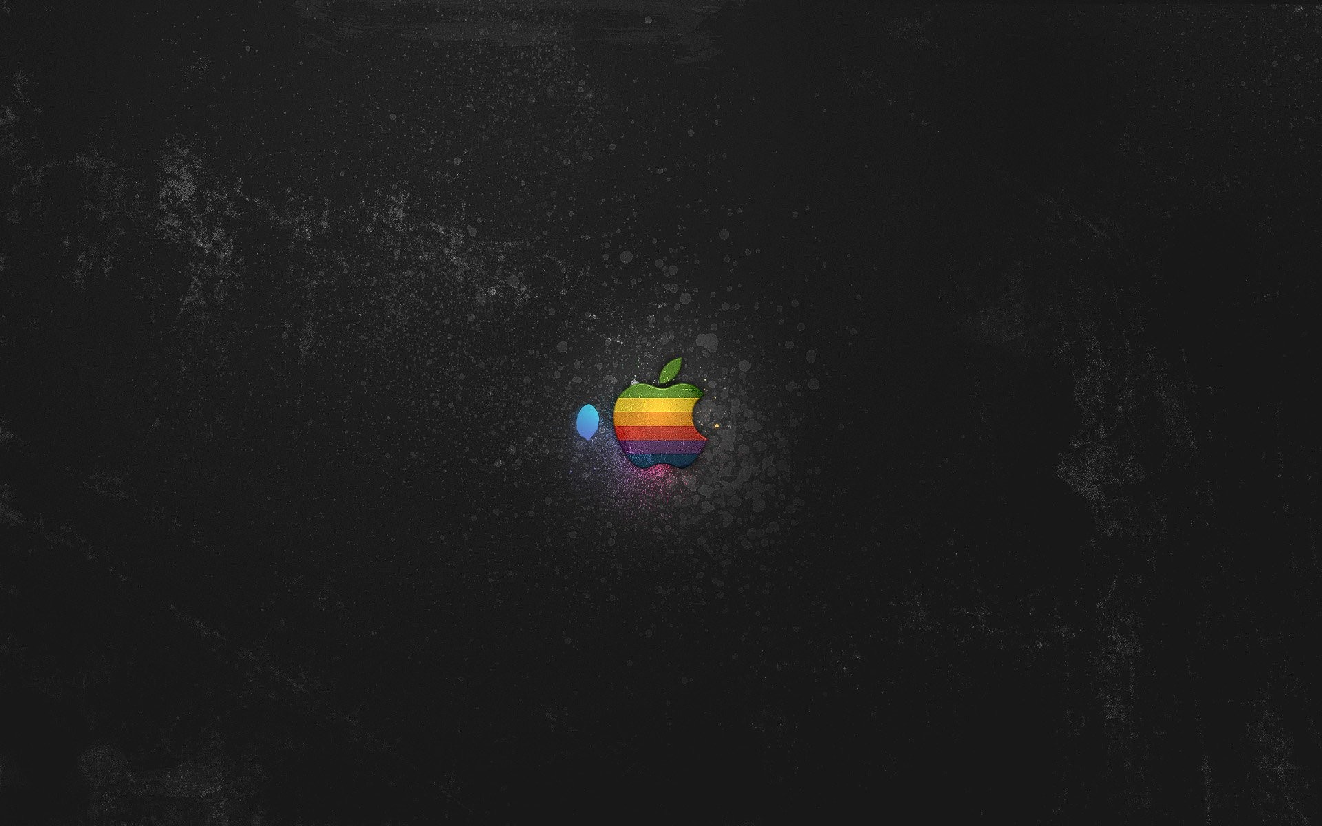 Apple, Logo arcobaleno, Sfondo scuro, 1920x1200, wallpaper desktop