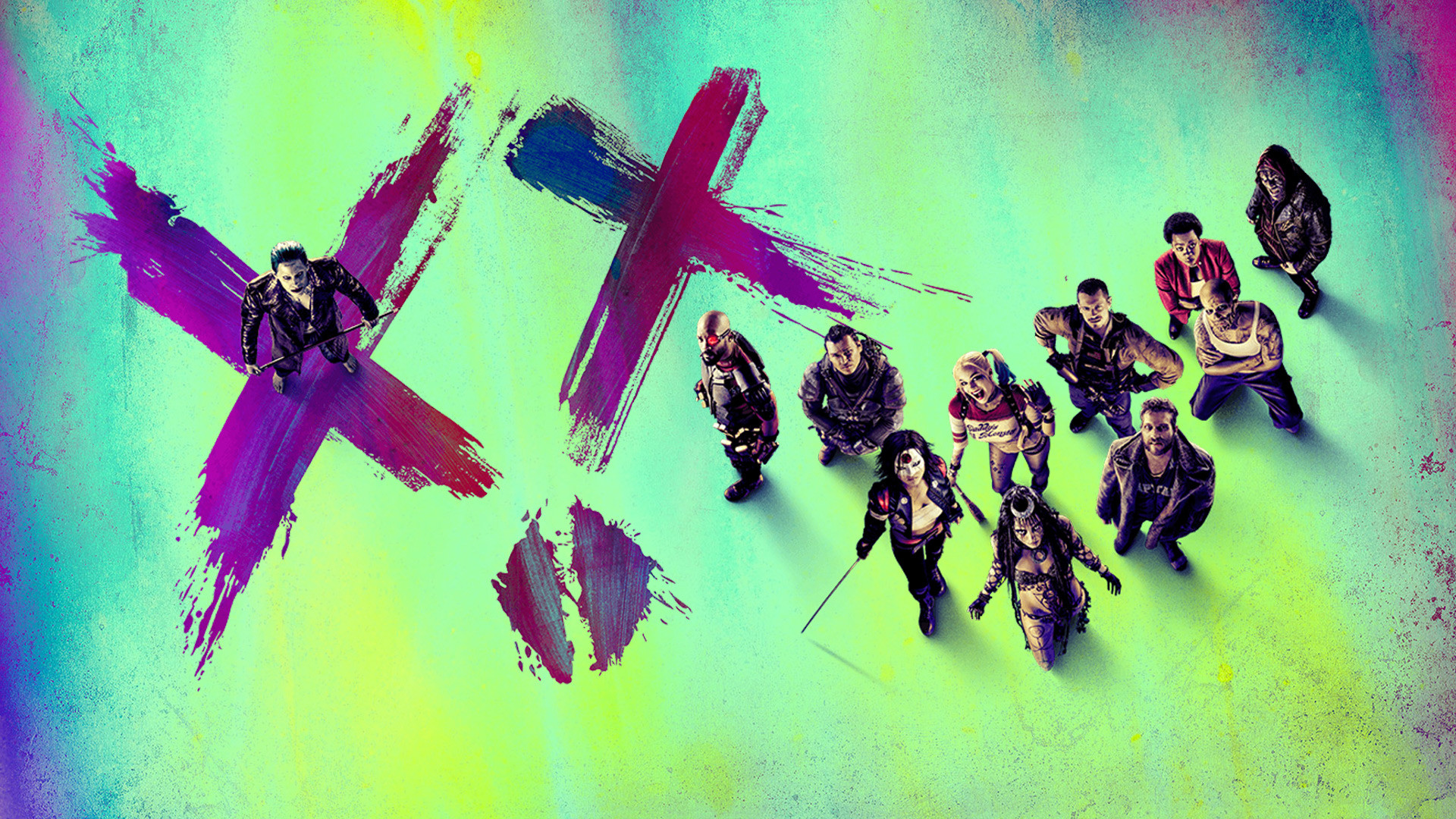 Suicide Squad, Croce viola, Vista dall'alto, Poster, Full HD, wallpaper per portatile