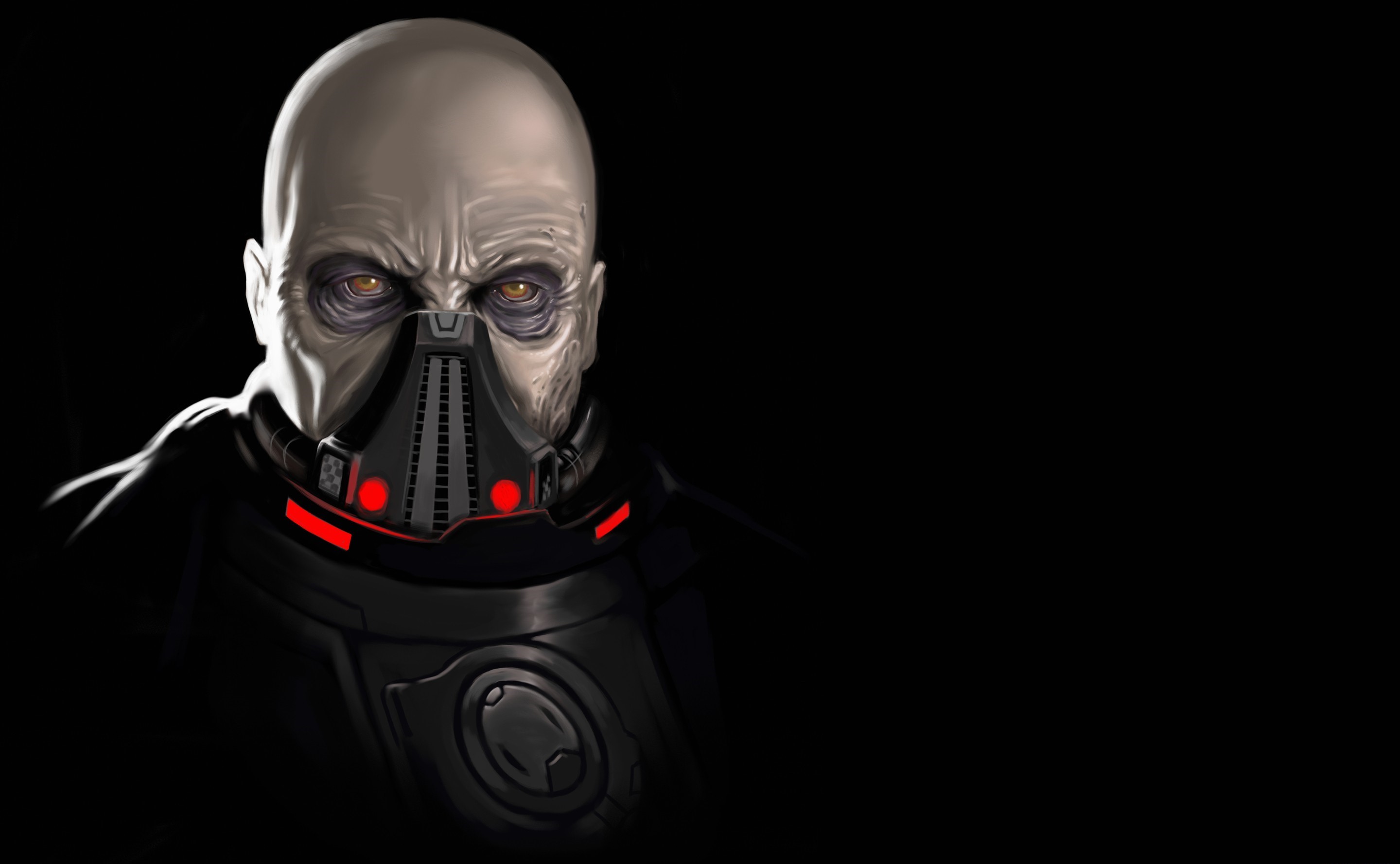 Darth Vader, Anakin Skywalker, Star Wars, Concept art, Sfondo nero, wallpaper desktop 2K