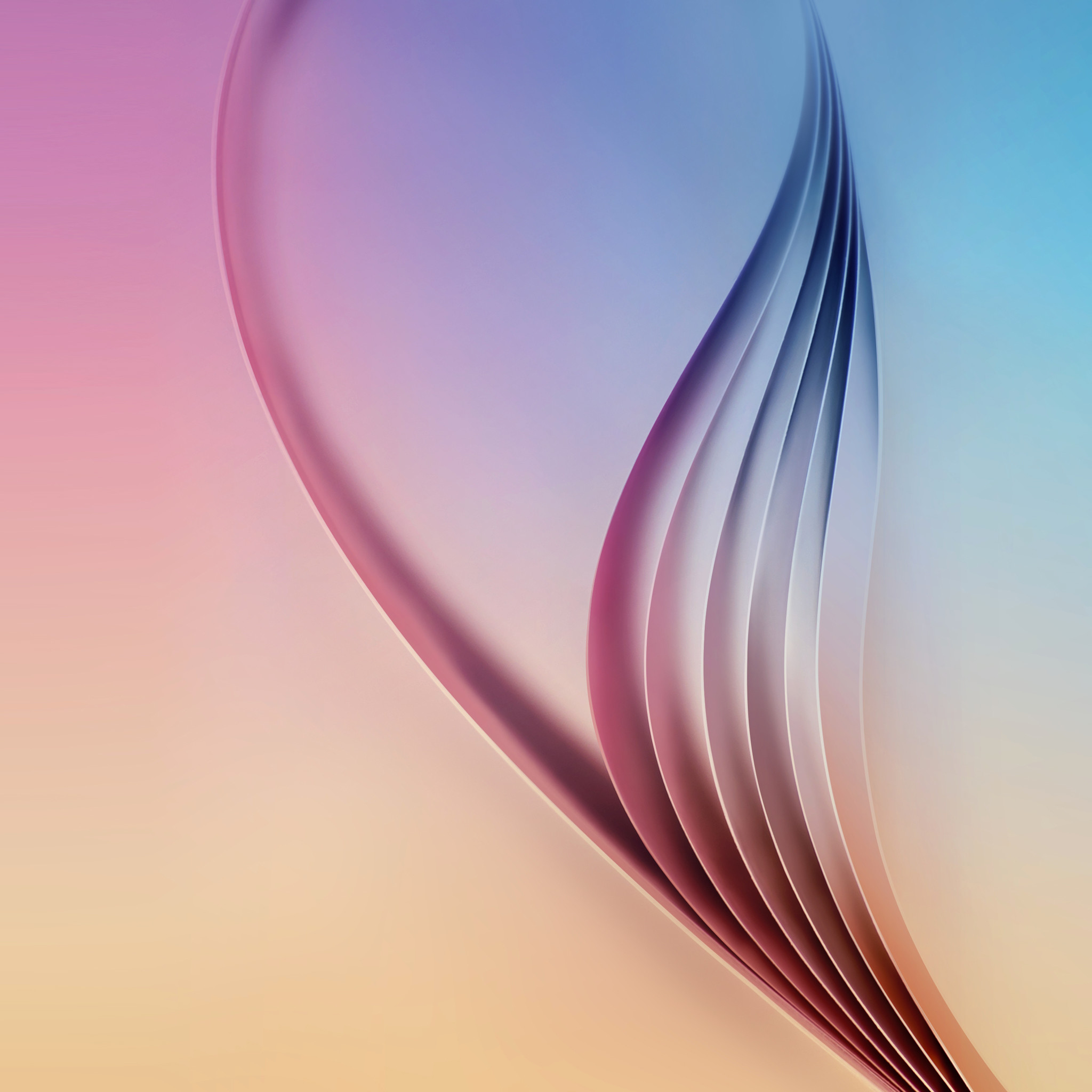 Sfondo originale Galaxy S6, Samsung Galaxy S6, Onda astratta, Rosa e azzurro, wallpaper tablet
