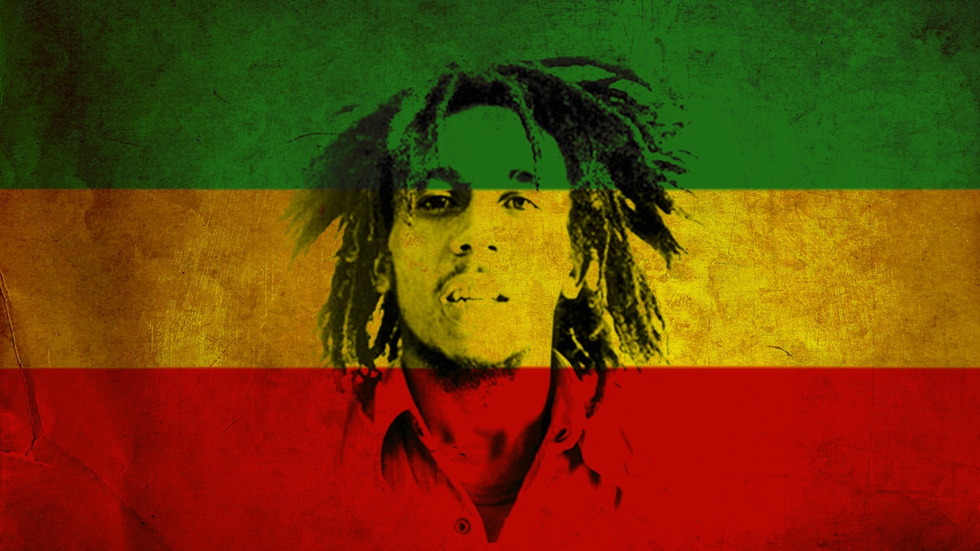Bob Marley, Bandiera rasta, Ritratto, Full HD, sfondo per PC e portatile