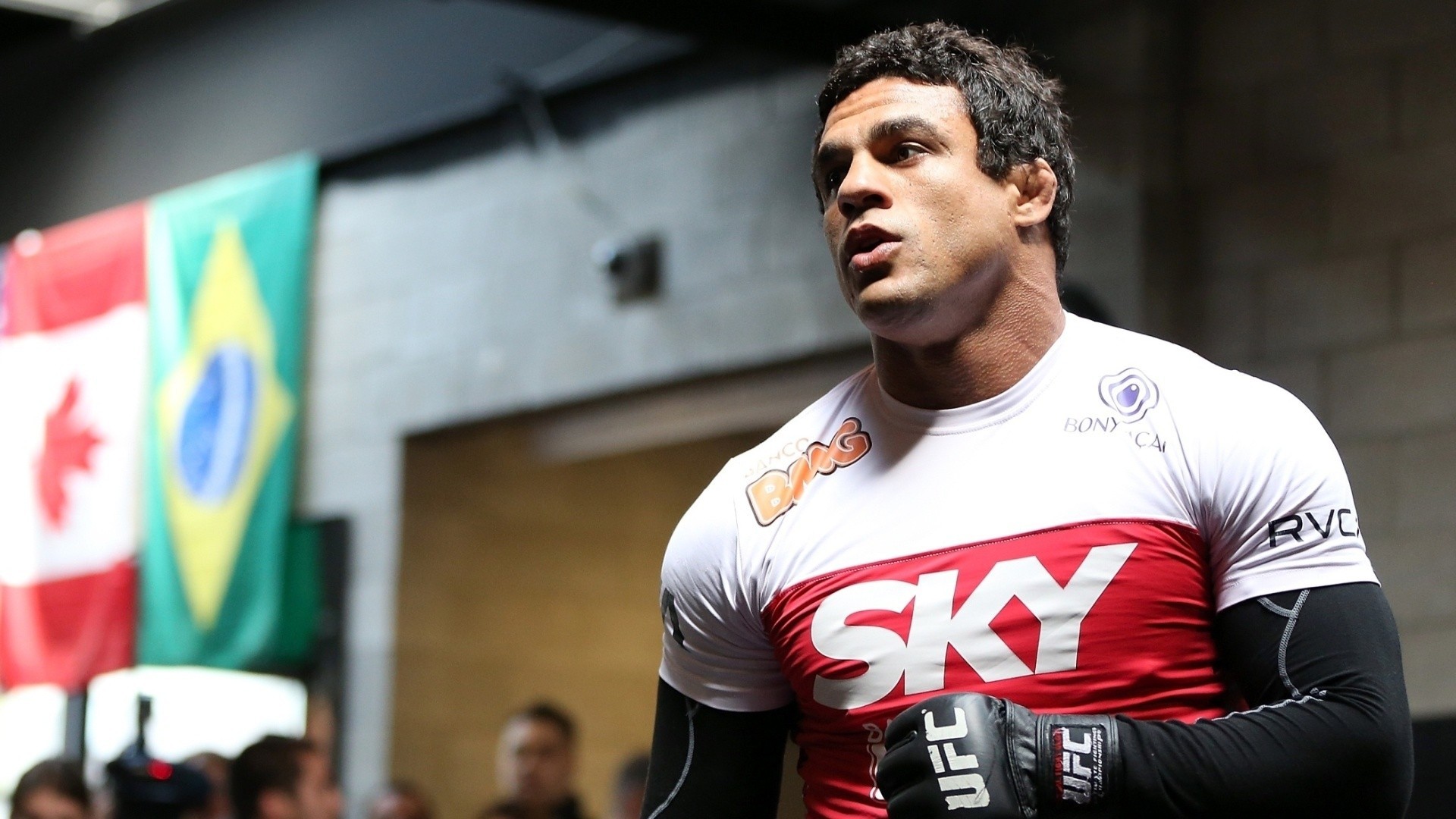 Vitor Belfort, UFC, Bandiera brasiliana, Allenamento, Full HD, sfondo Windows 11