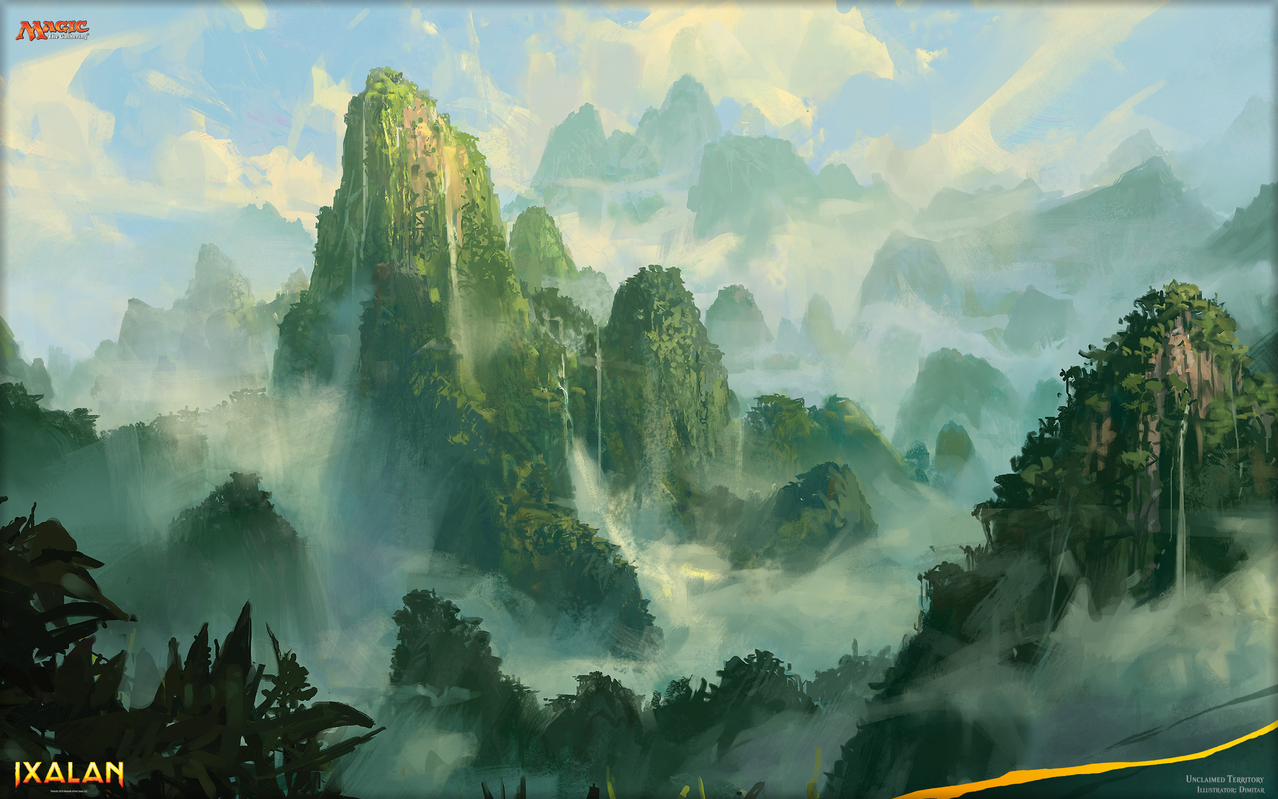 Ixalan, MTG, Montagne, Giungla, Nebbia, 2K, sfondo Windows 11
