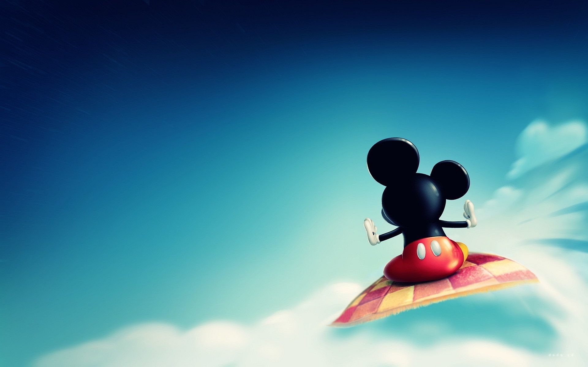 Topolino, Tappeto volante, Cielo blu, 1920x1200, sfondo MacBook Pro