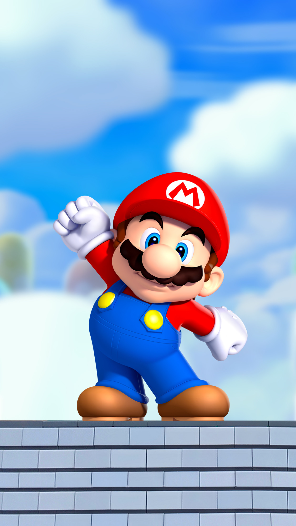 Mario, Super Mario, Nintendo, Nuvole, sfondo schermata di blocco iPhone