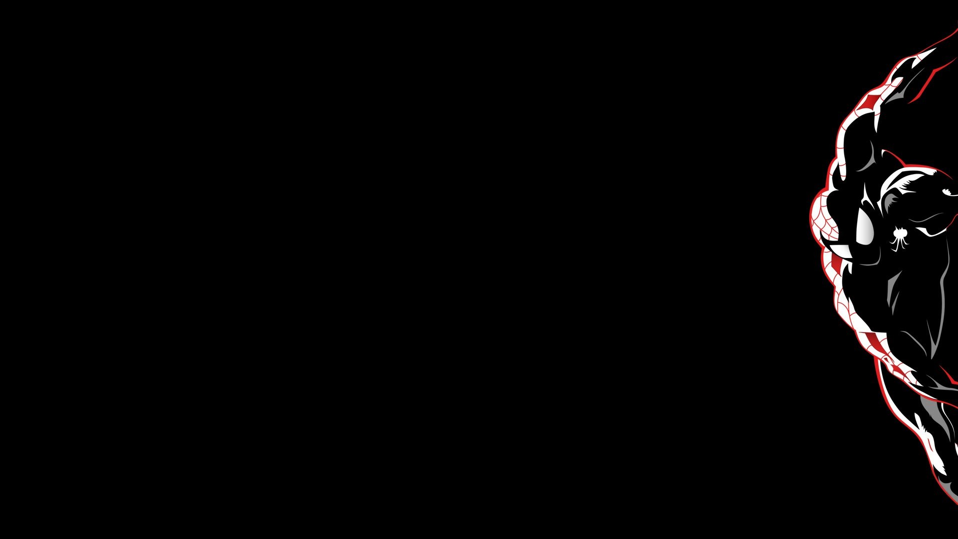 Marvel, Sfondo nero, Minimalista, 1920x1080, wallpaper desktop