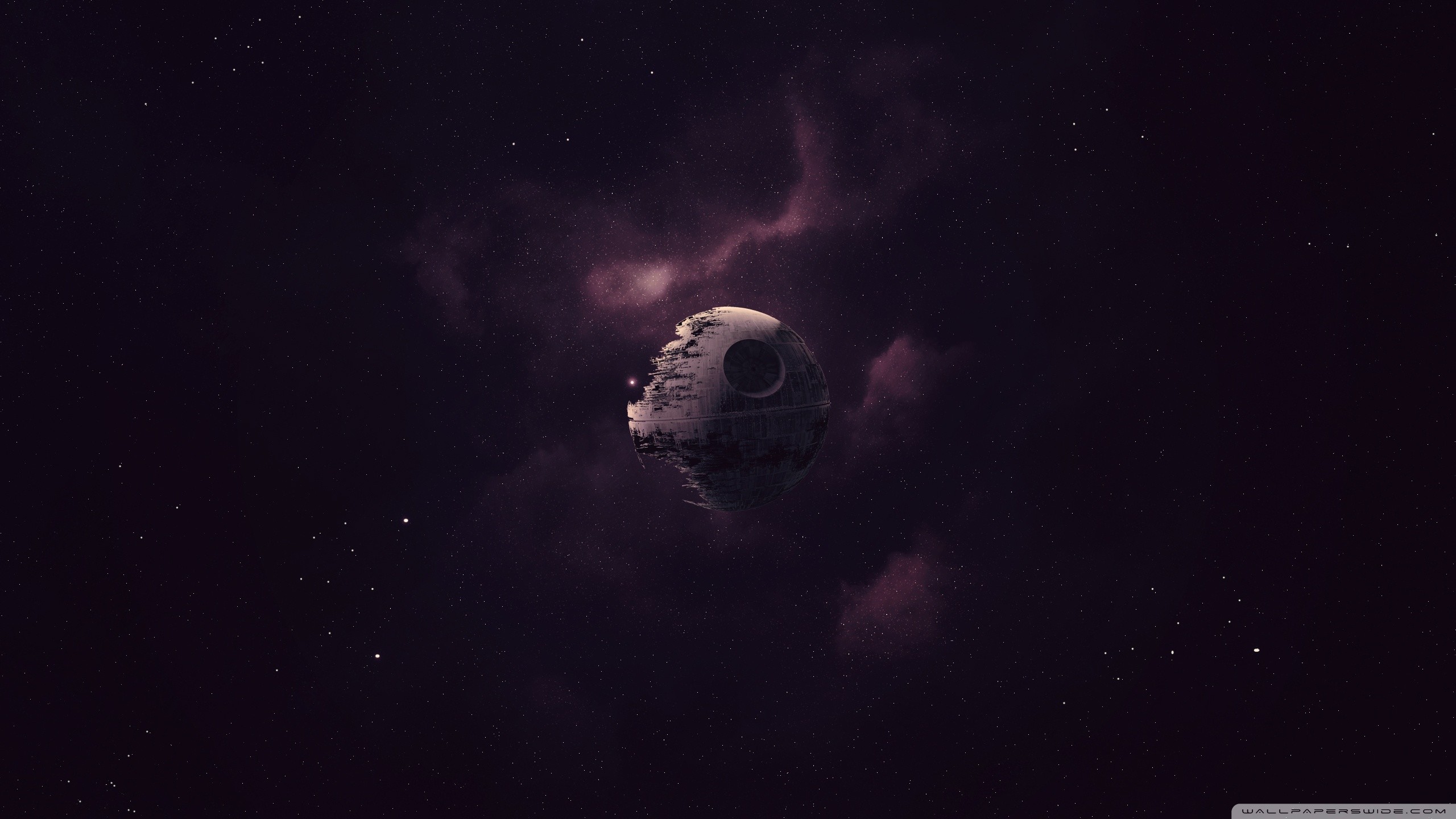 Morte Nera, Star Wars, Spazio, Nebulosa, 2560x1440, sfondo per PC