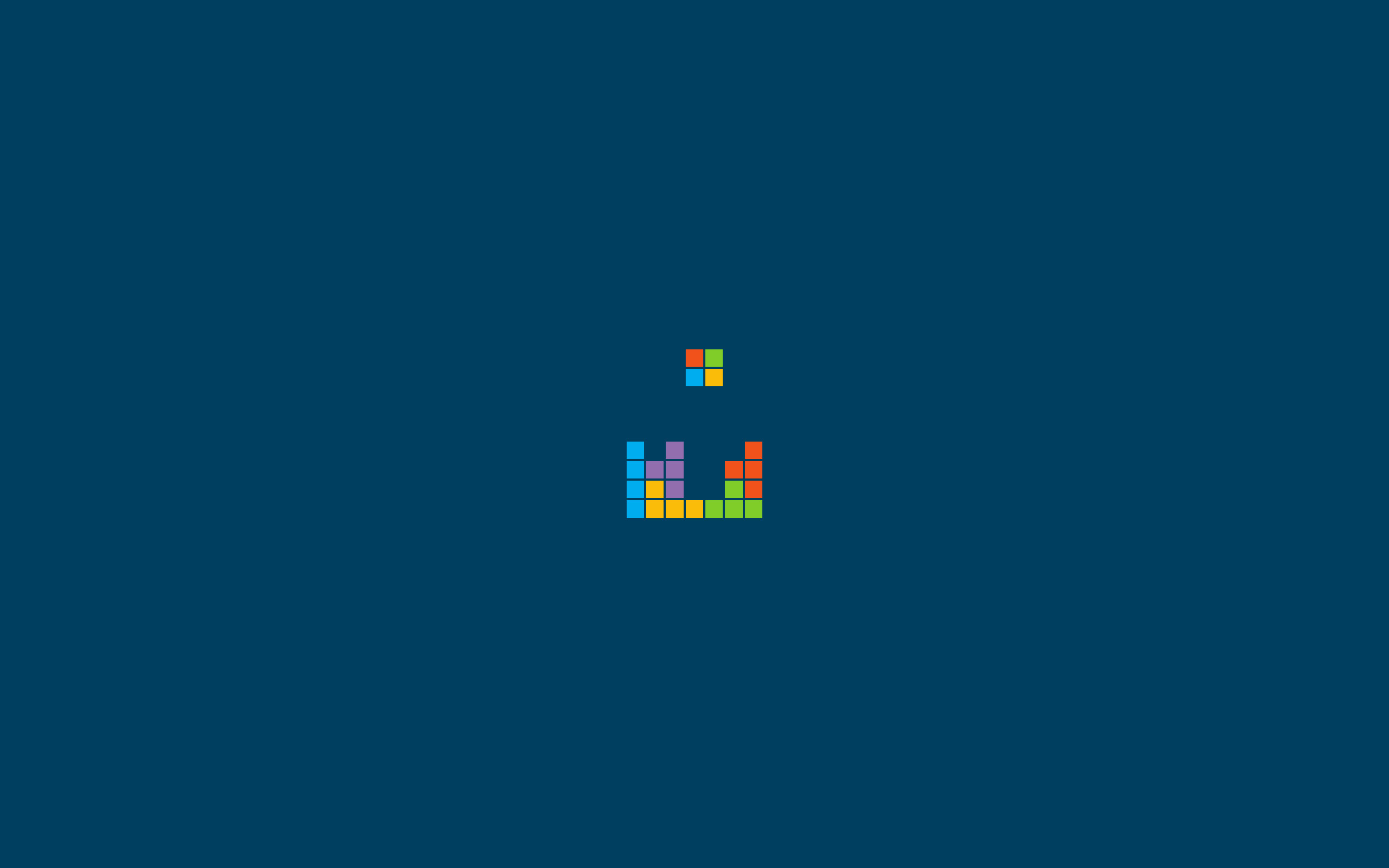 Tetris, Pixel art, Sfondo blu, Minimal, 2K, wallpaper desktop