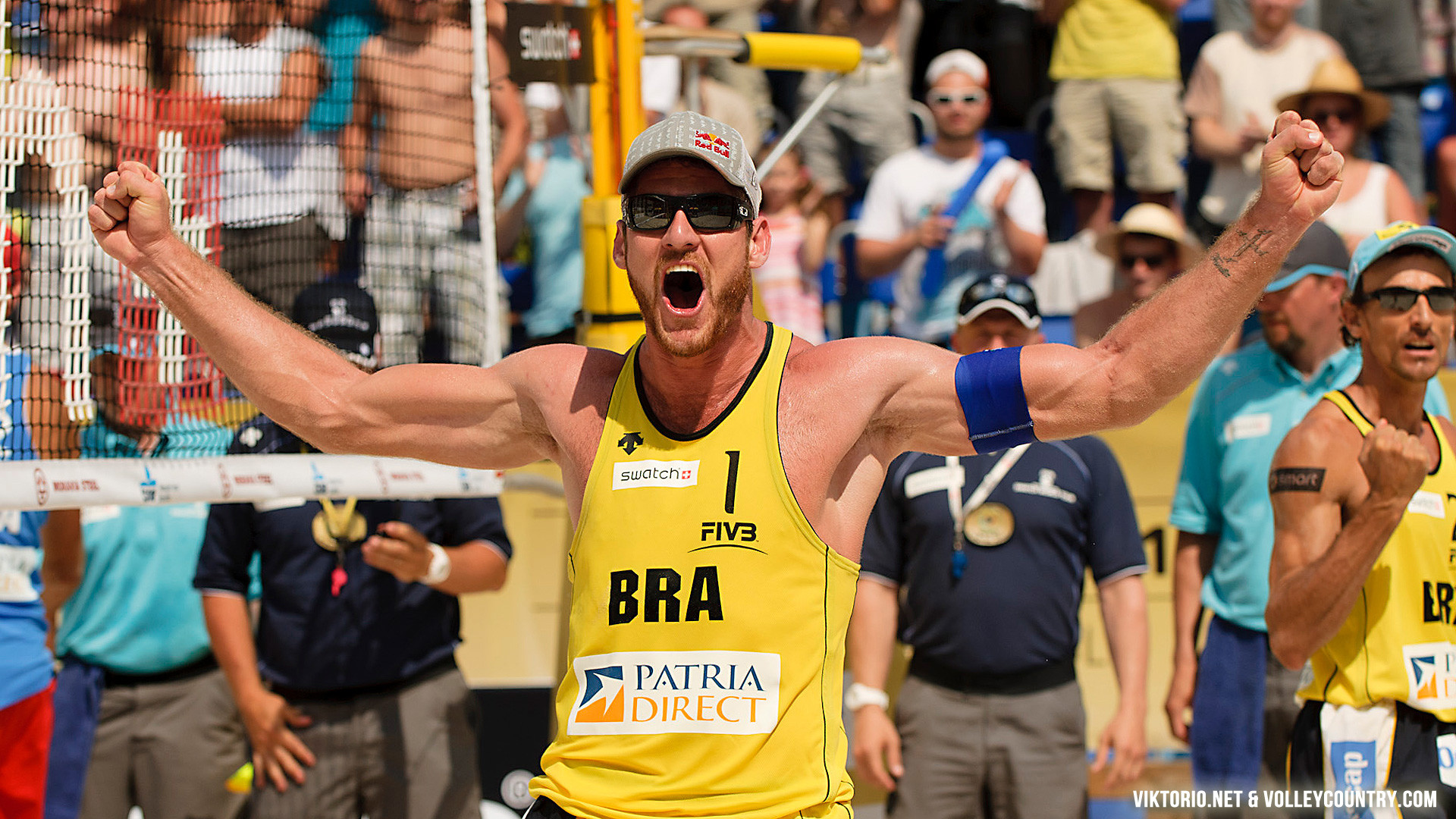 Beach volley, Brasile, FIVB, Esultanza, Pubblico, Full HD, wallpaper per PC