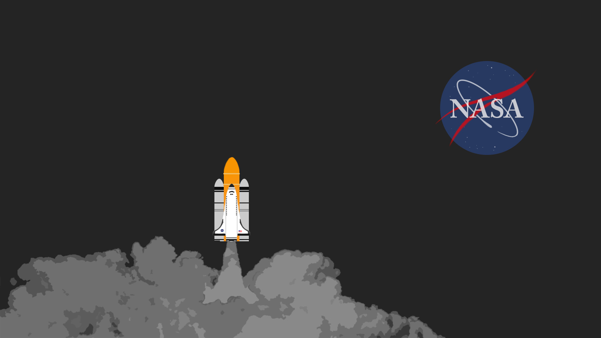 NASA, Space Shuttle, Lancio, Minimalista, Full HD, wallpaper per portatile