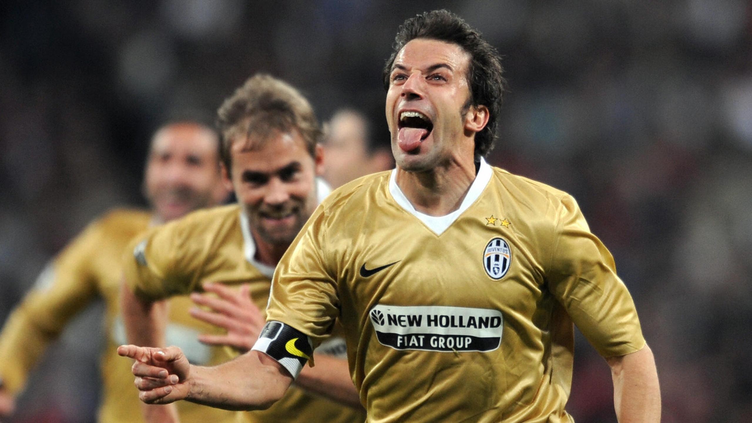 Alessandro Del Piero, Juventus, Maglia oro, Esultanza, 2K, sfondo per portatile