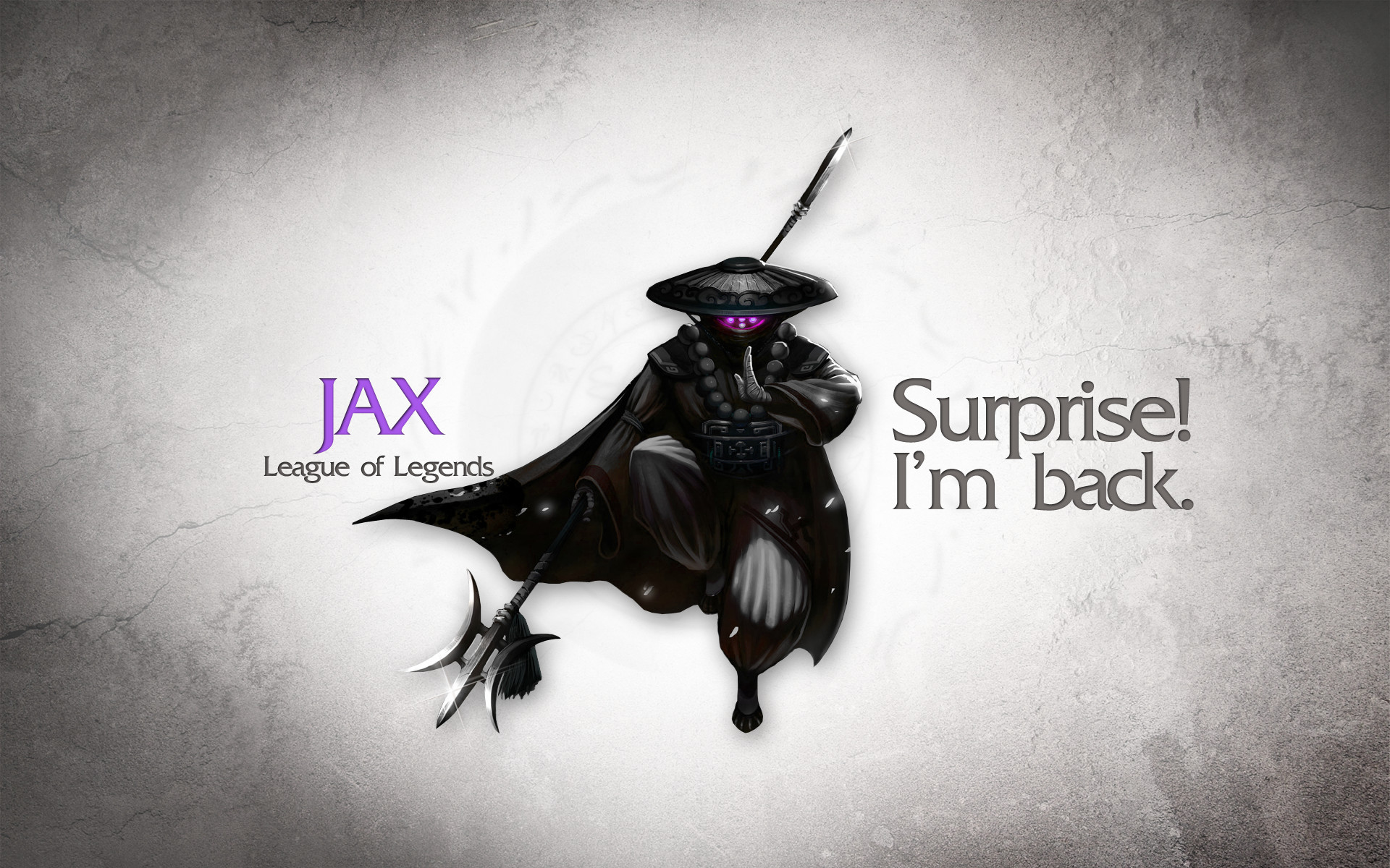 Jax, League of Legends, Surprise! I'm back., Minimalista, 1920x1200, immagine di sfondo