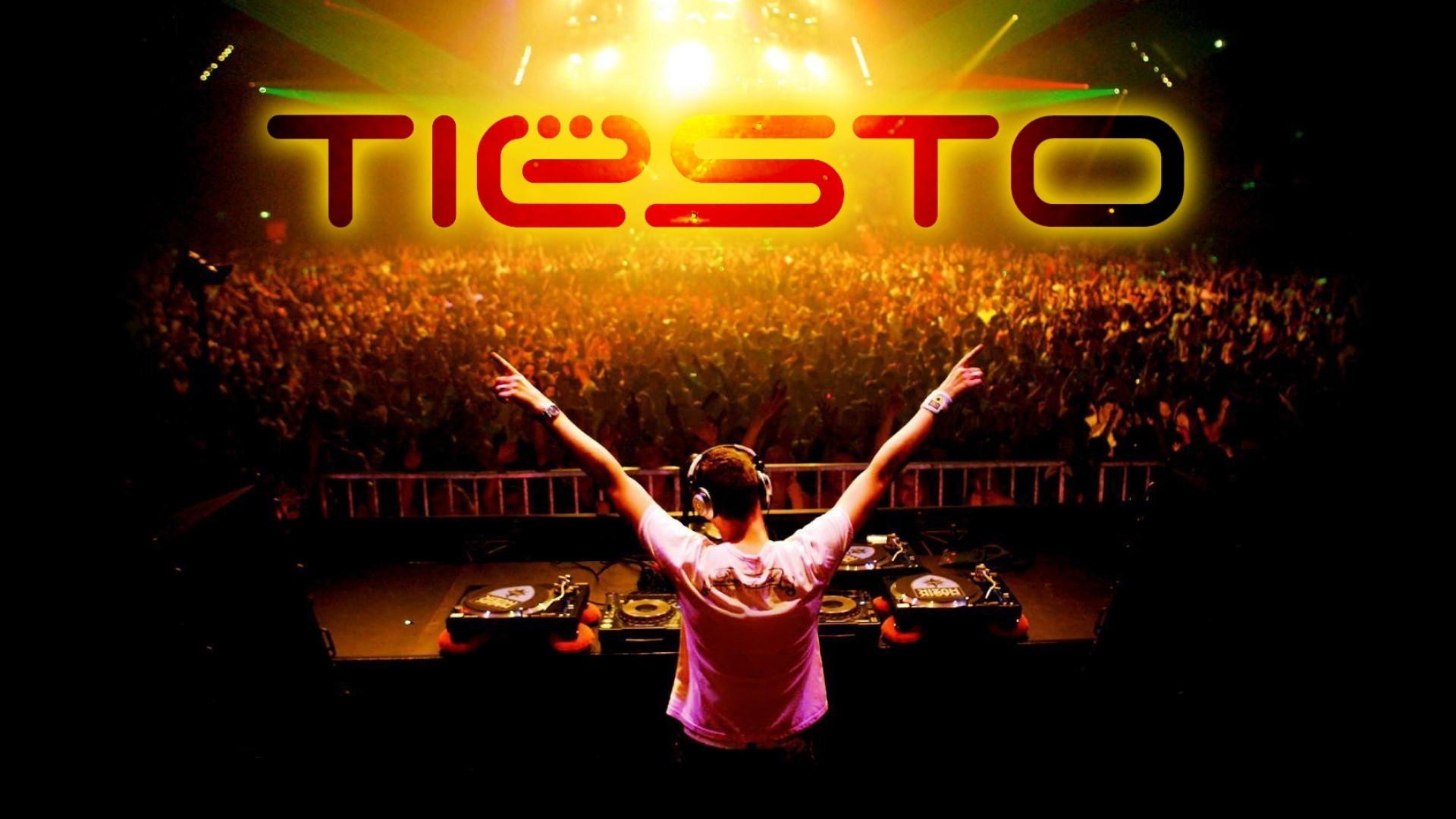 Tiësto, DJ, Concerto, Folla, Braccia alzate, 1920x1080, sfondo per PC