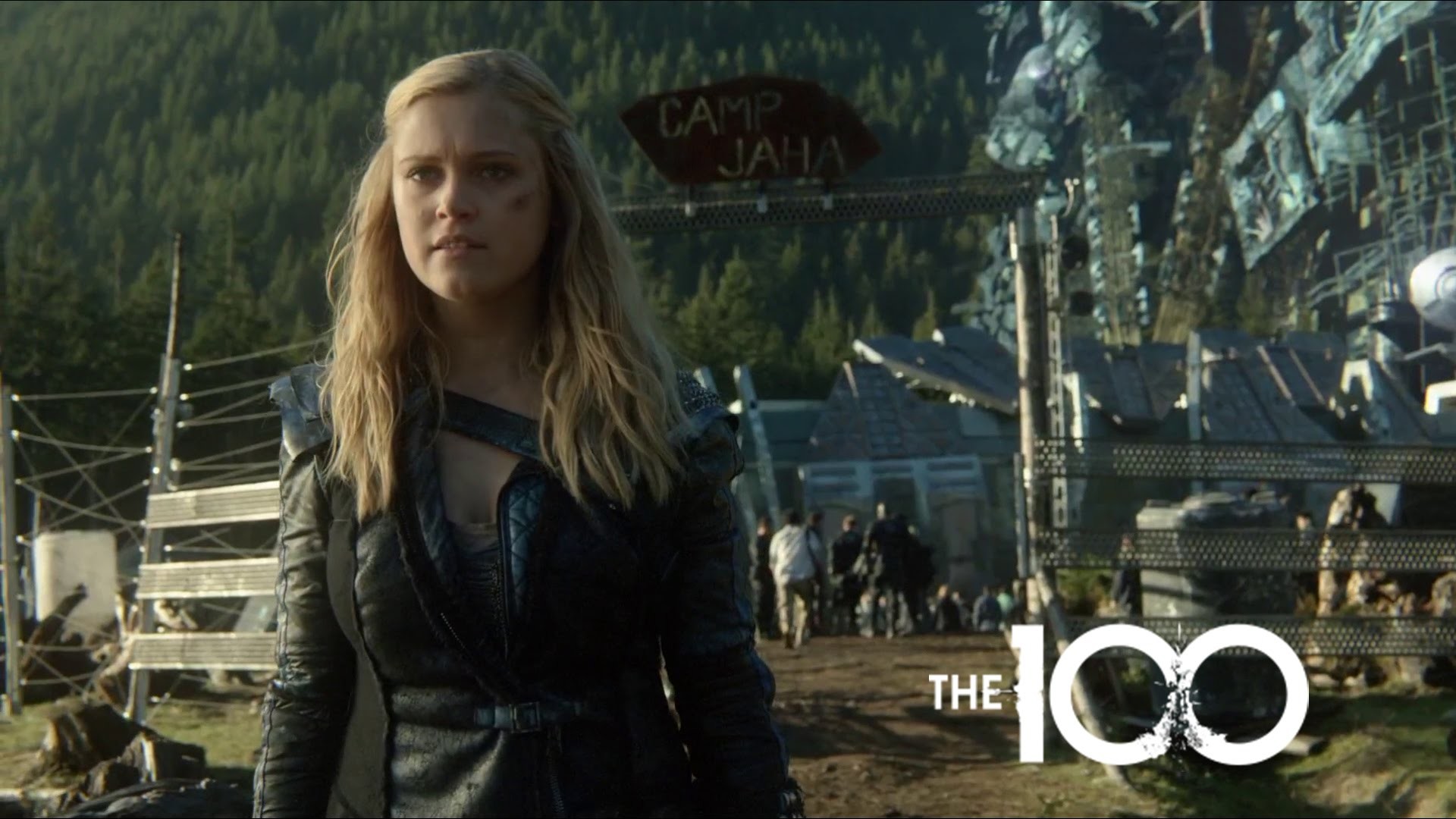 Eliza Taylor, Clarke Griffin, Camp Jaha, The 100, Logo, Full HD, sfondo per PC