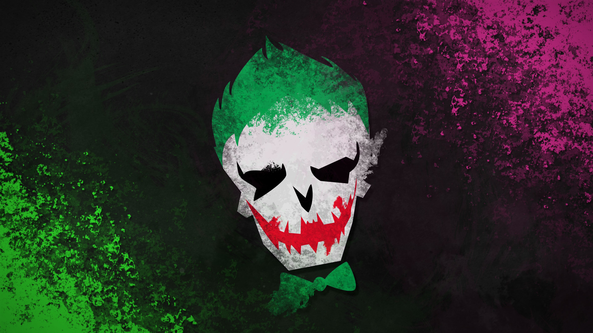 Joker, Teschio, Suicide Squad, Verde e magenta, Full HD, sfondo per PC
