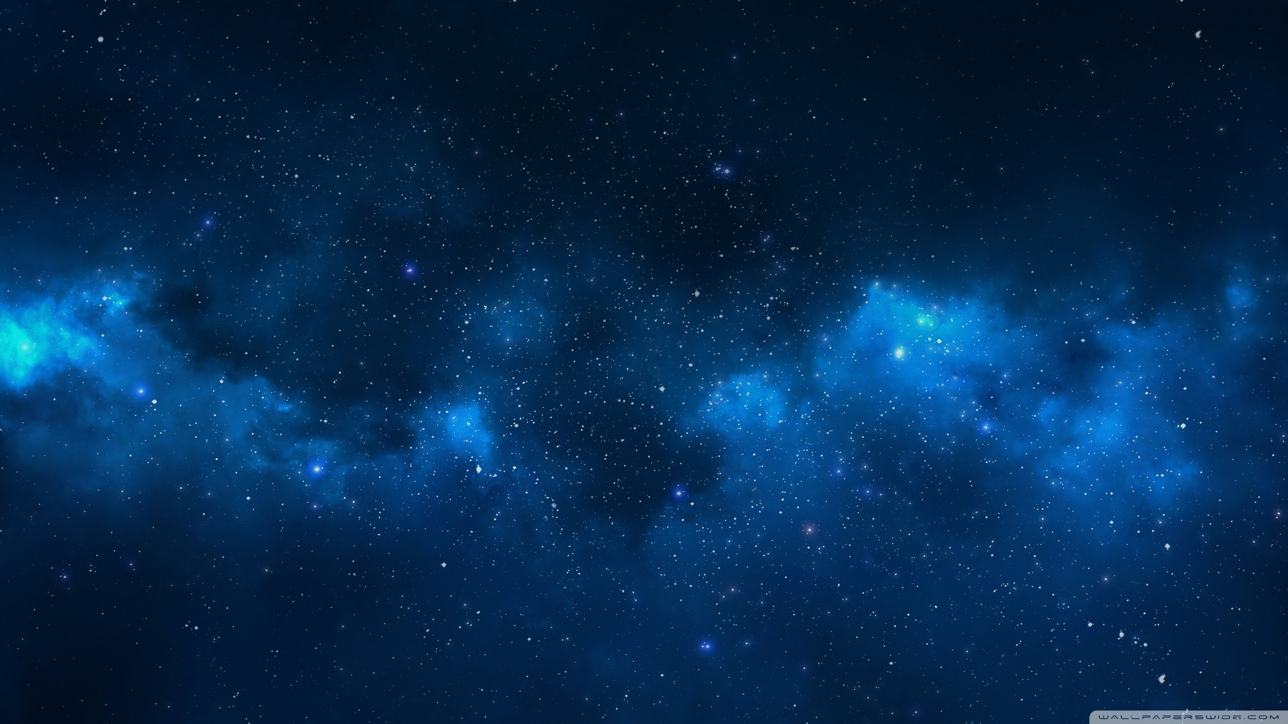 Cielo stellato, Spazio, Blu, 2K 1440p, sfondo desktop