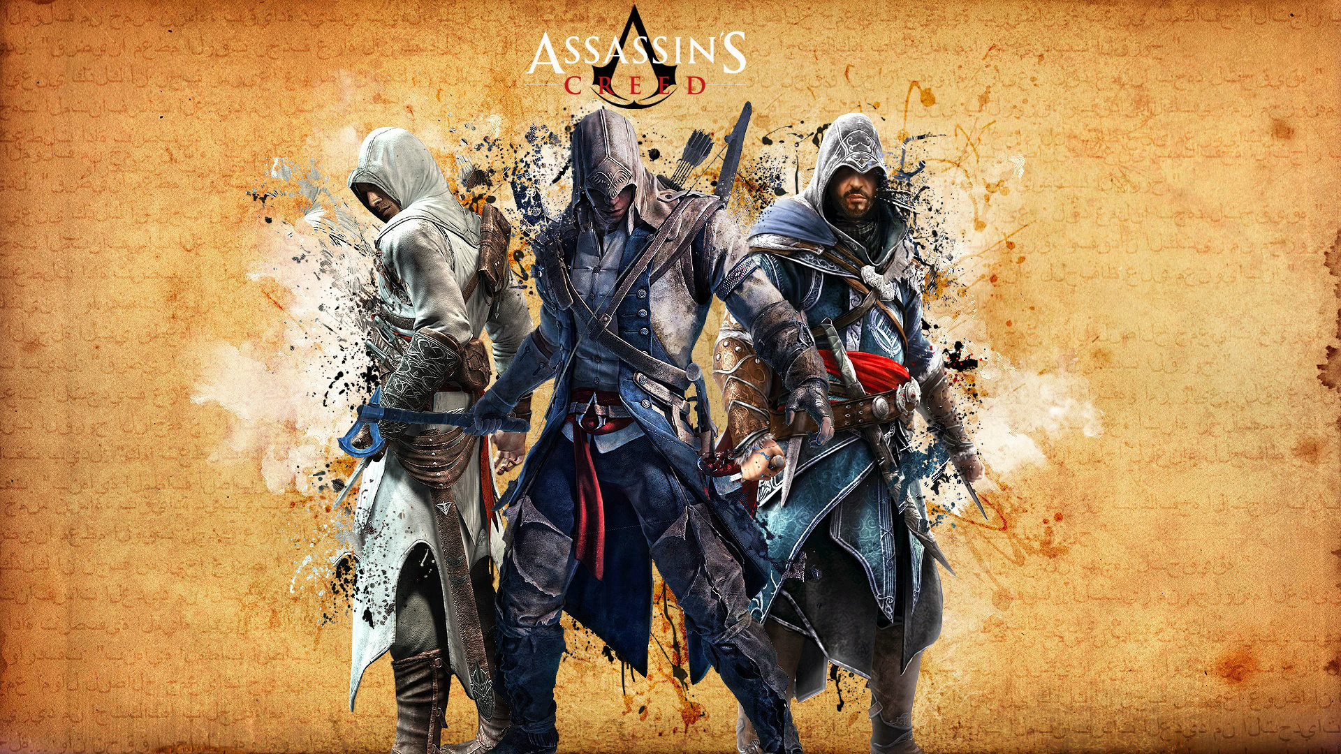 Assassin's Creed, Altaïr, Connor, Ezio Auditore, Full HD, sfondo per portatile