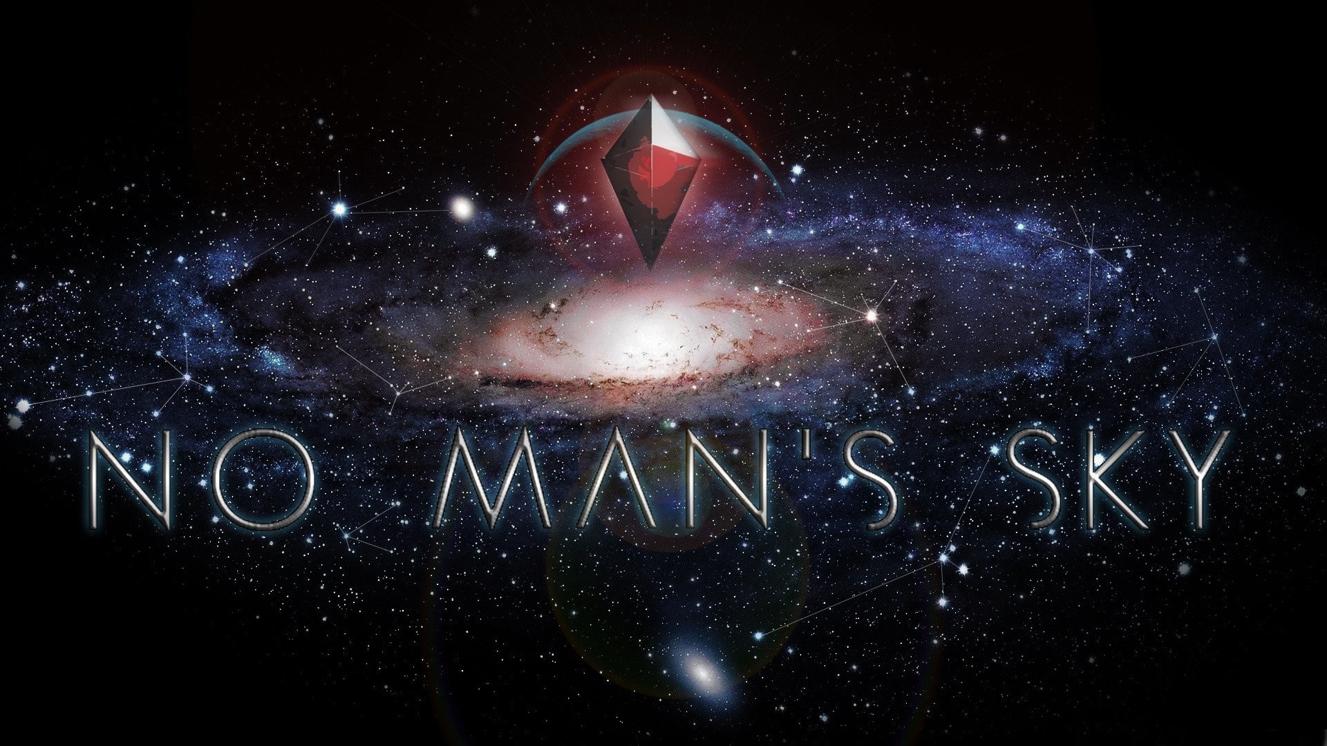 No Man's Sky, Atlas, Galassia, Logo, Full HD, wallpaper per portatile
