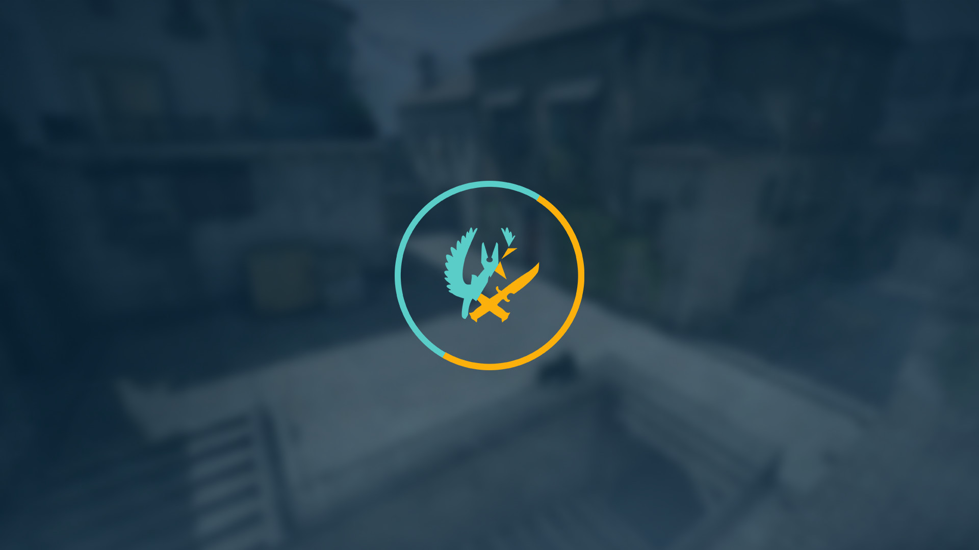CS:GO, Emblema, Mappa, Blu, Full HD, sfondo desktop