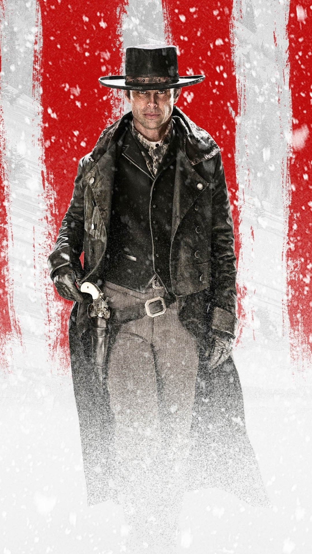The Hateful Eight, Kurt Russell, John Ruth, Strisce rosse, Locandina, sfondo cellulare Android